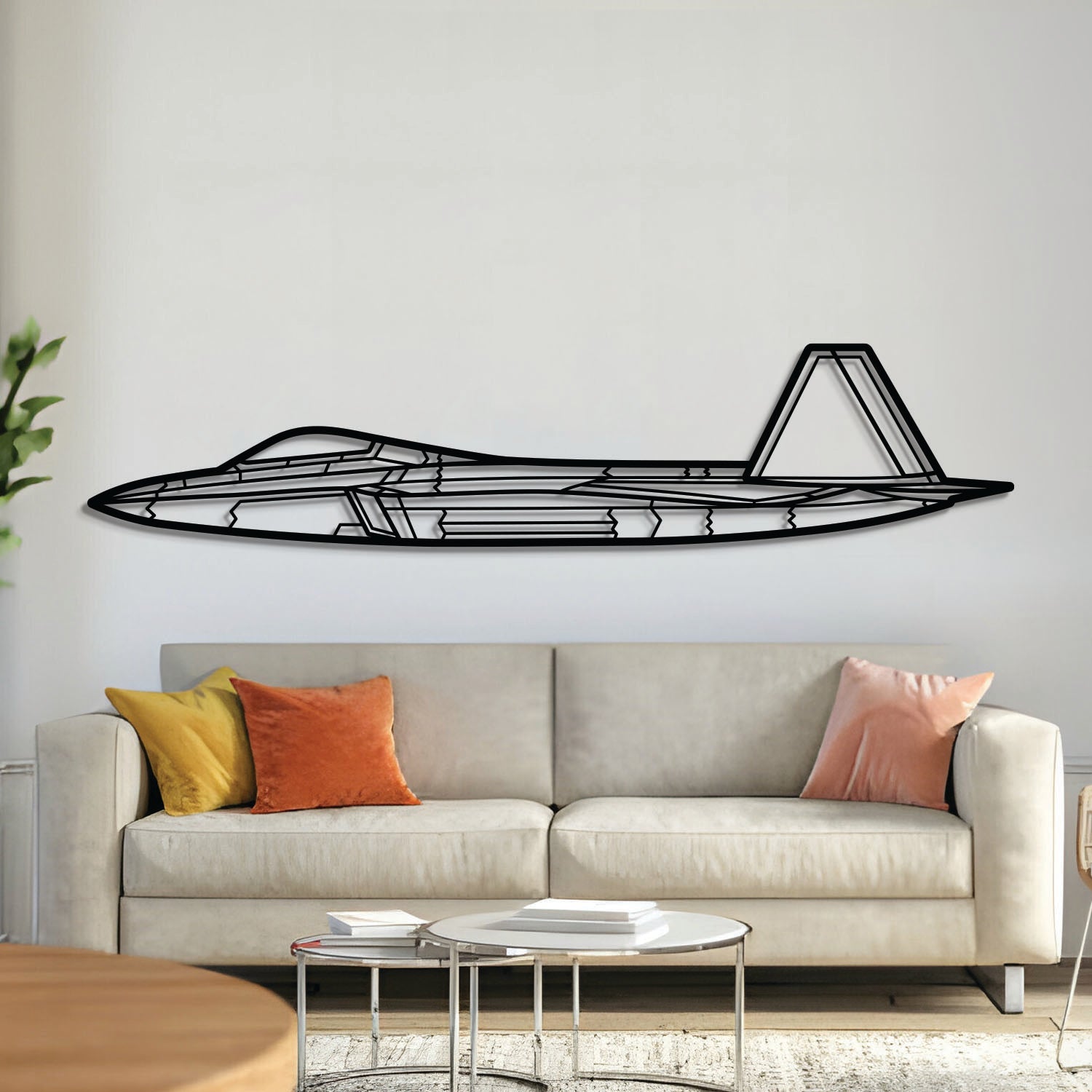 F-22 Raptor Metallflugzeug Wandkunst - NCP0222