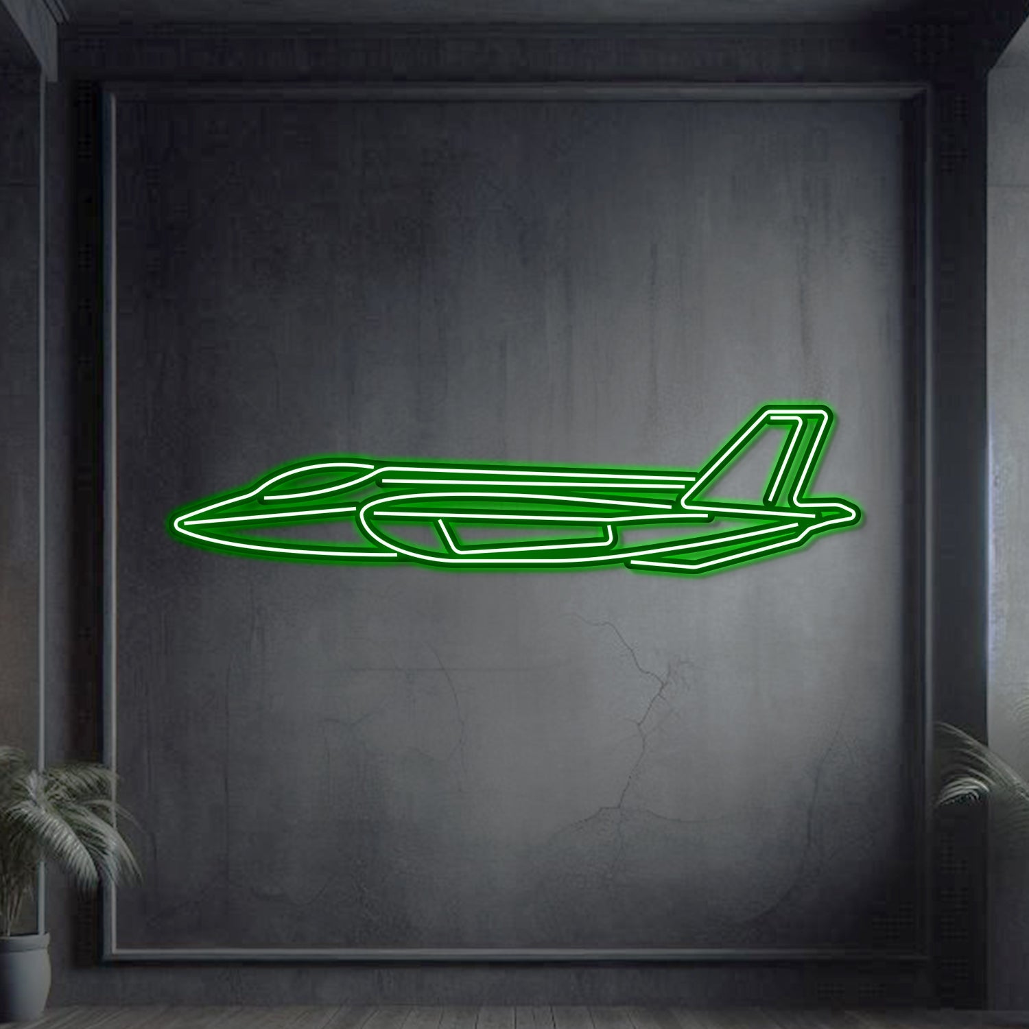 F35A Lightning II Metall Neon Flugzeug Wandkunst - NCN0041