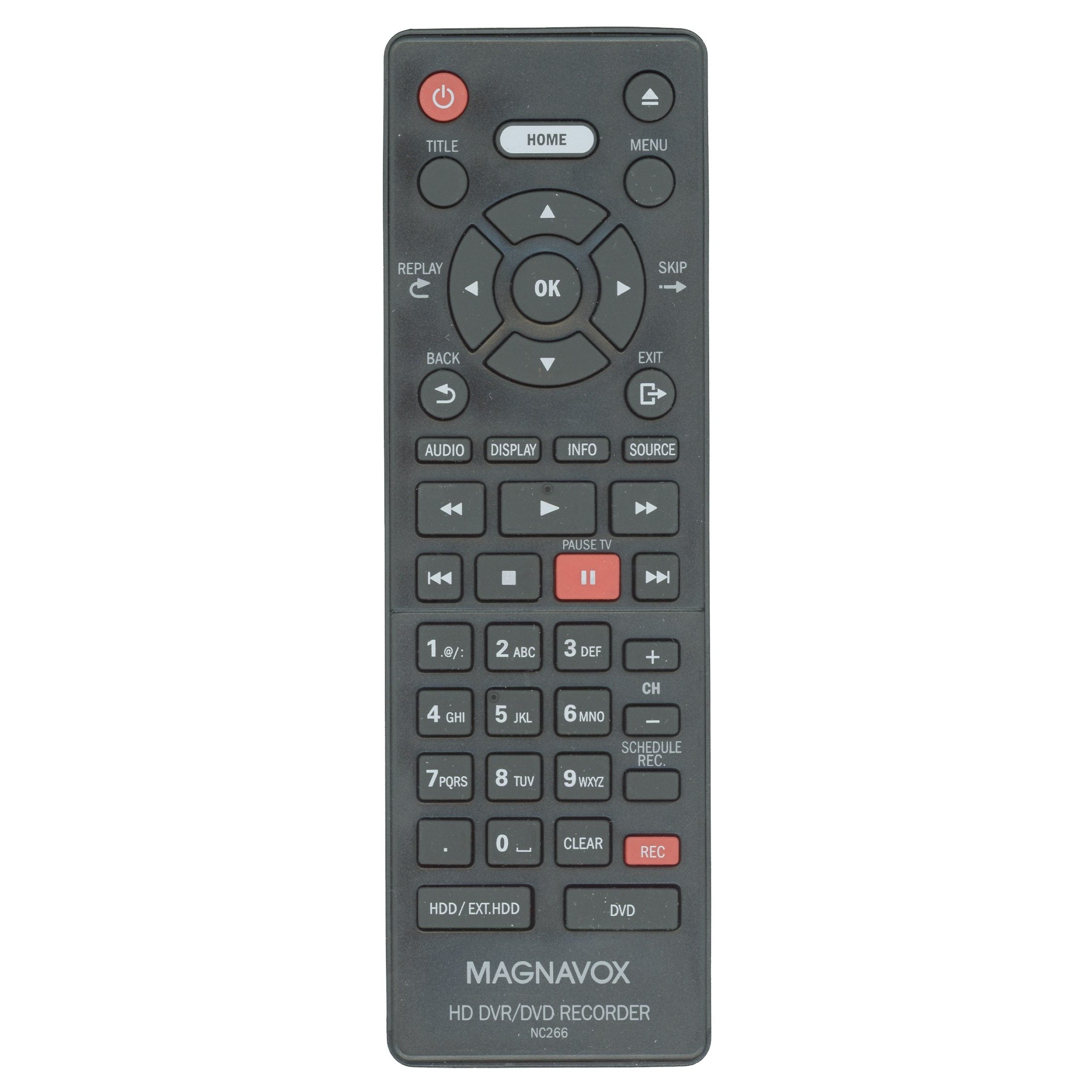 Magnavox NC266UH DVDR Remote Control | MDR865H/F7 | MDR867H/F7 | MDR868H/F7 - NC266UH