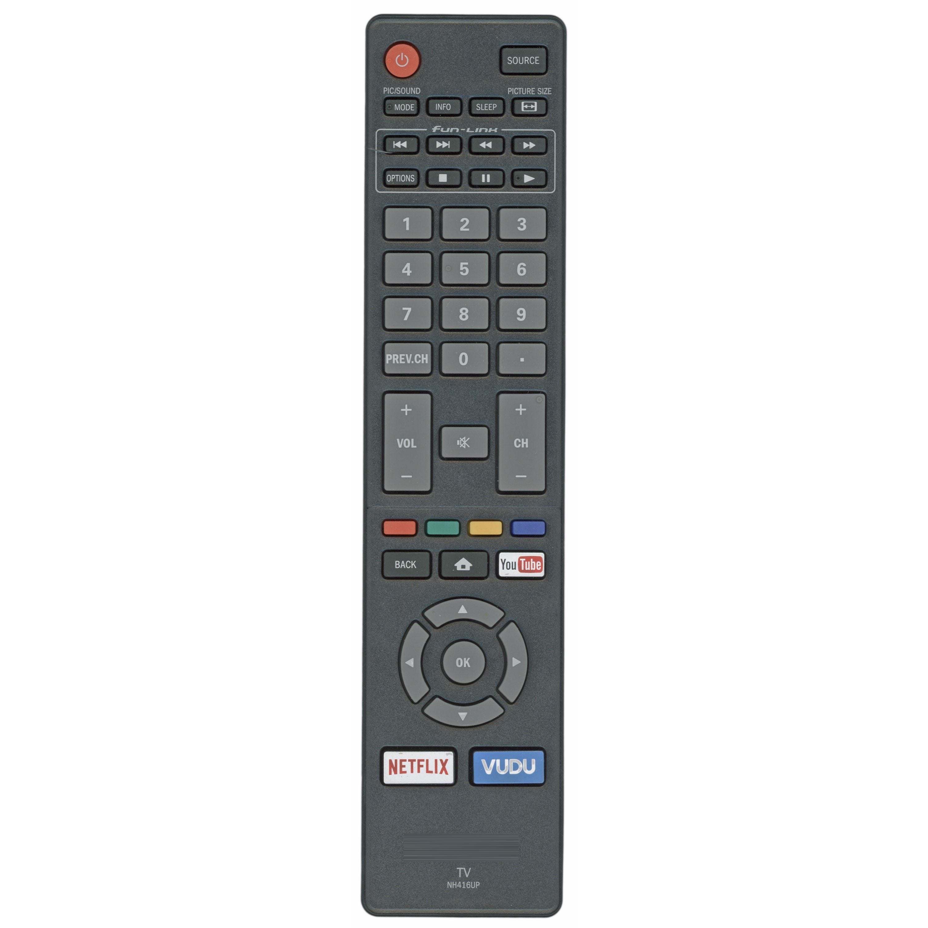 Magnavox NH416UP Smart TV Remote Control | Youtube | Netflix | Vudu - NH416UP