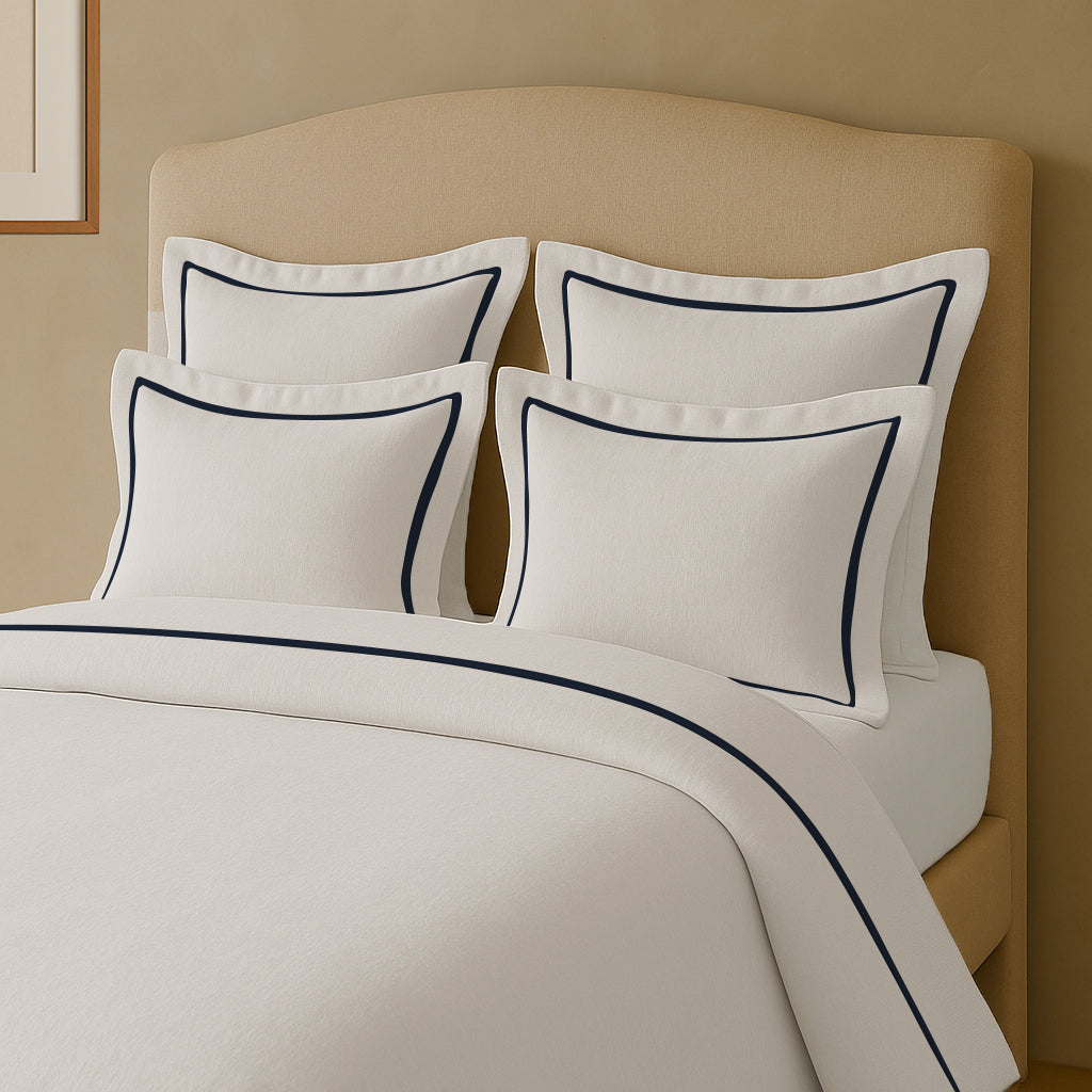 Linen Frame Trim Duvet Cover Set