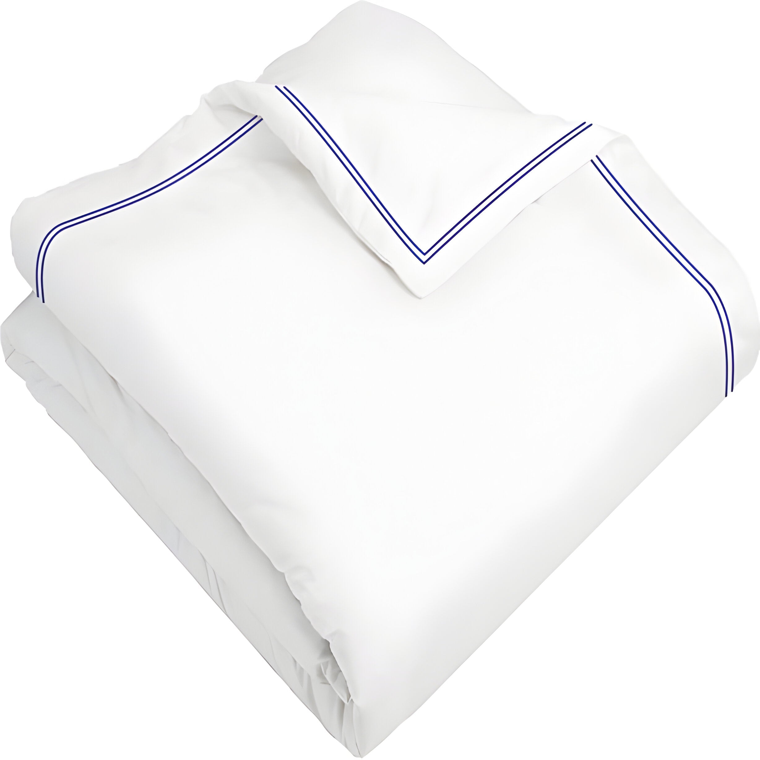 400TC Cotton Double Edge Embroidery Sateen Solid Duvet Cover Set