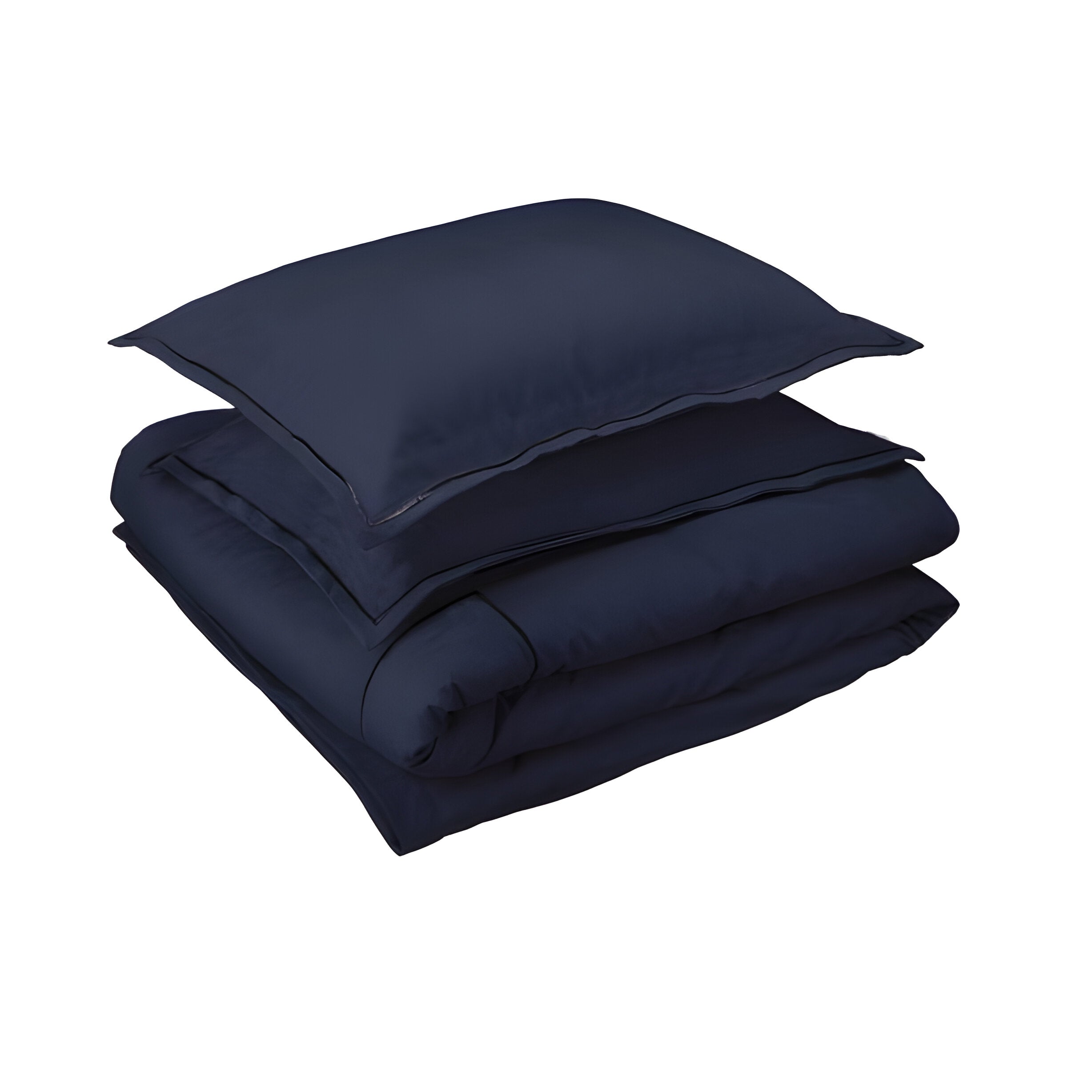 400TC Cotton Luxurious Single Embroidery Sateen Solid Duvet Cover Set