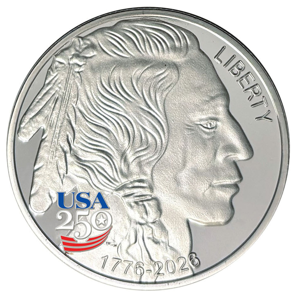 Amerikas 250. Jubiläum Büffel-Indianer-Nickel-Silber-Münze in Proof-Qualität