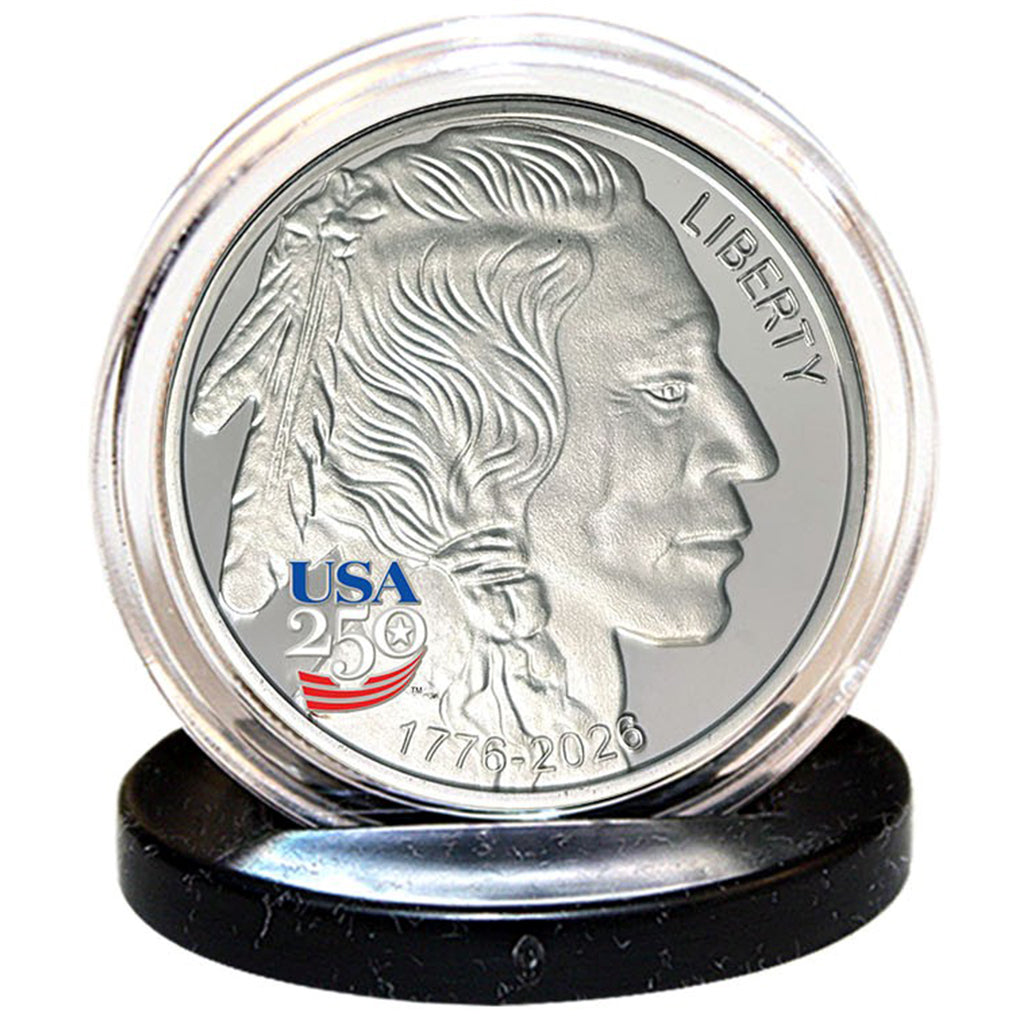 Amerikas 250. Jubiläum Büffel-Indianer-Nickel-Silber-Münze in Proof-Qualität