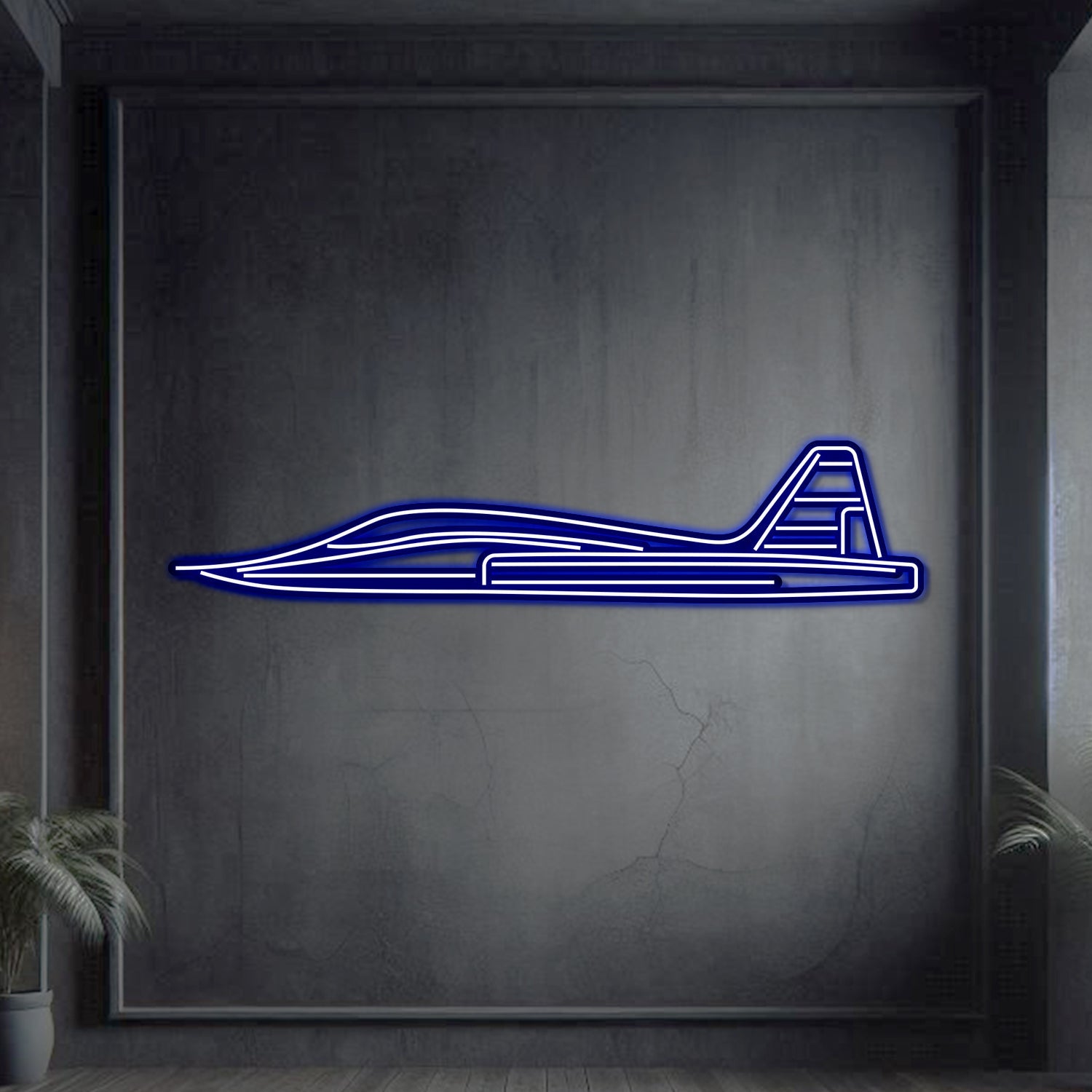 T-38 Talon Metall-Neon-Wandkunst – NCN0065