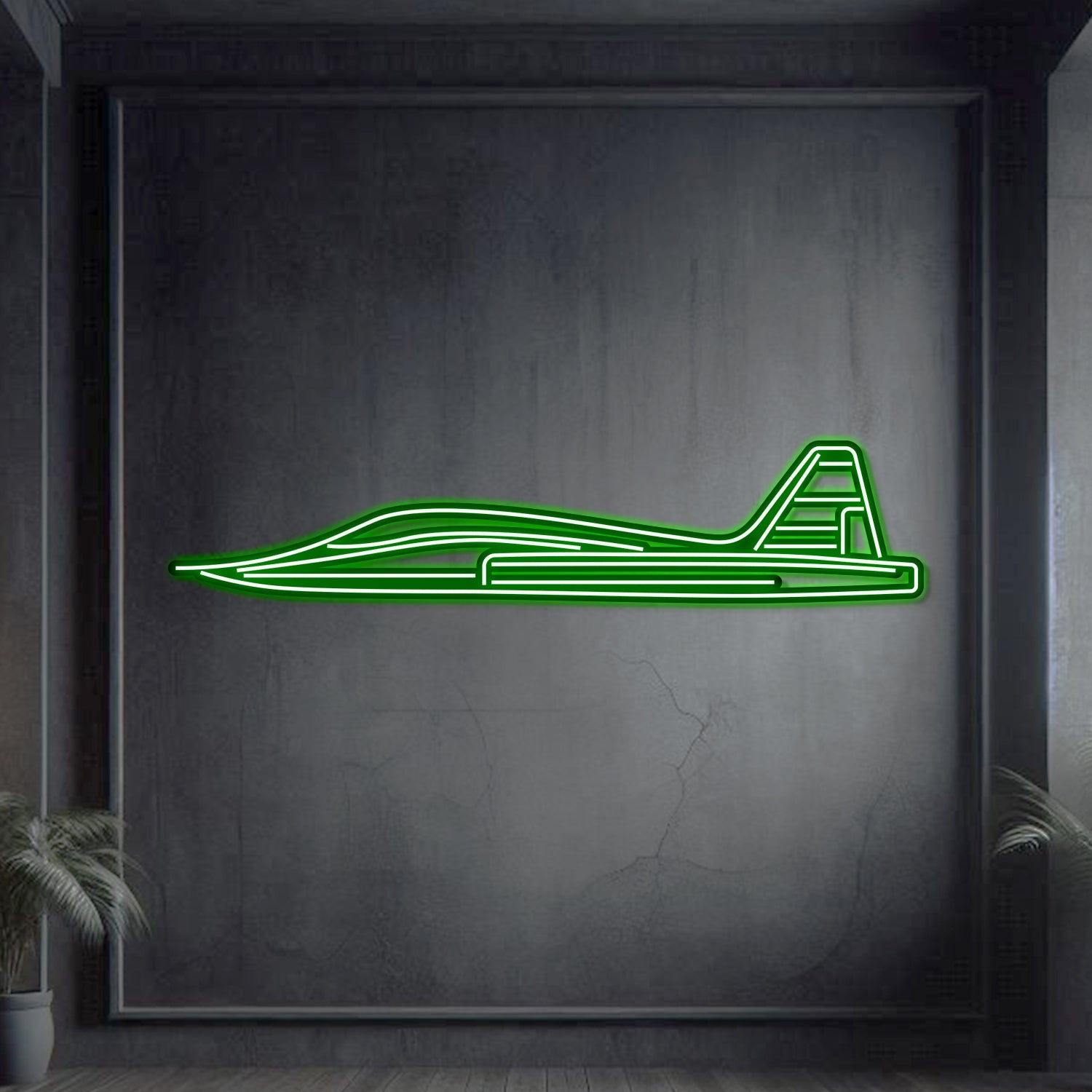 T-38 Talon Metall-Neon-Wandkunst – NCN0065