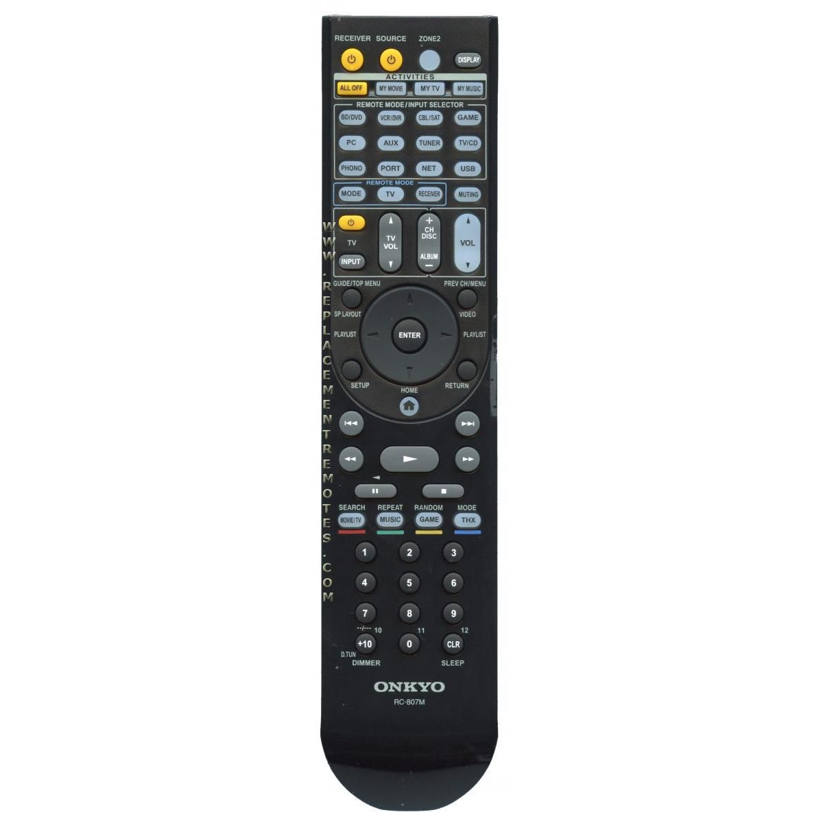 Onkyo RC807M Receiver Remote Control | RC-807M