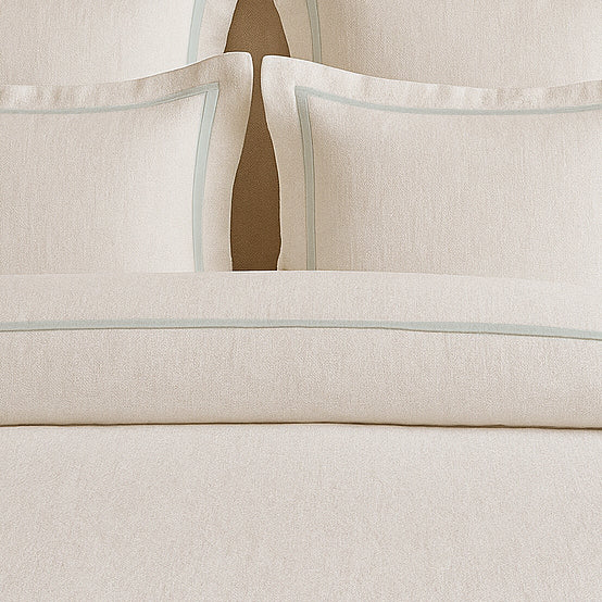 Linen Frame Trim Duvet Cover Set
