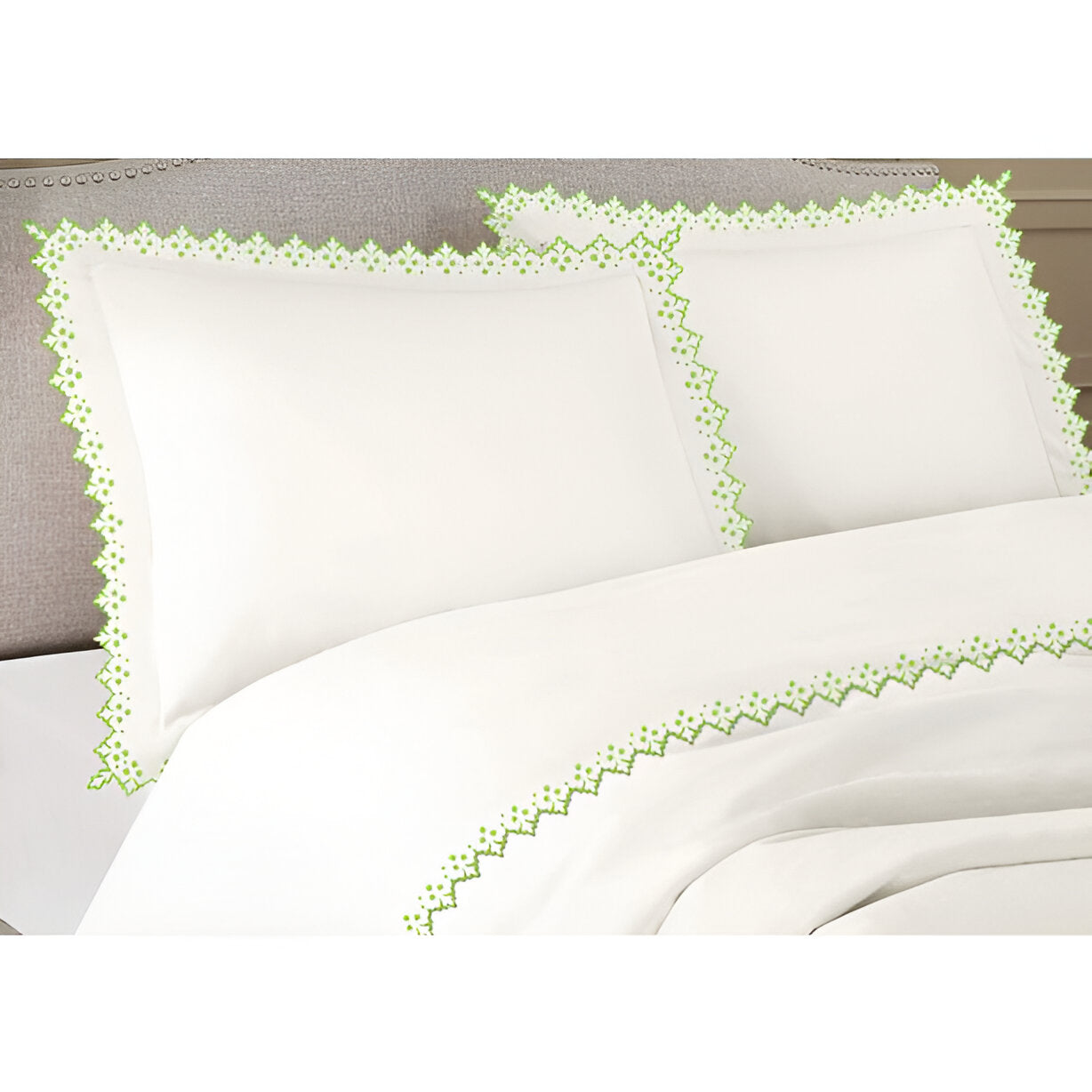 Elegant Flower Embroidered Duvet Cover Set