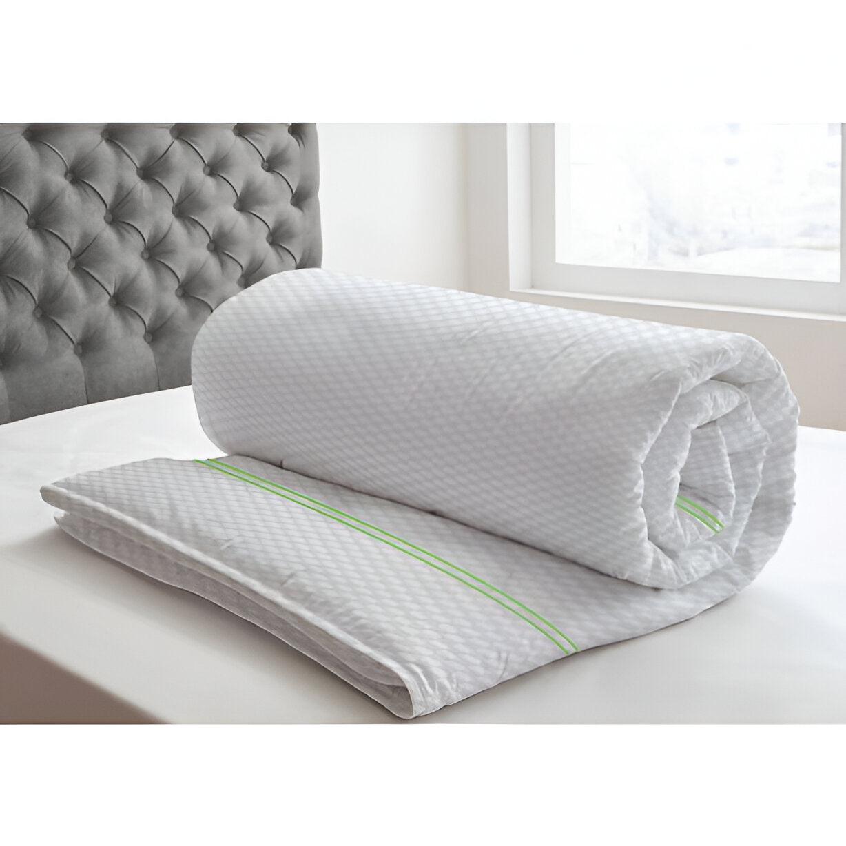 400TC Cotton Double Embroidery Sateen Microcheck Duvet Cover Set