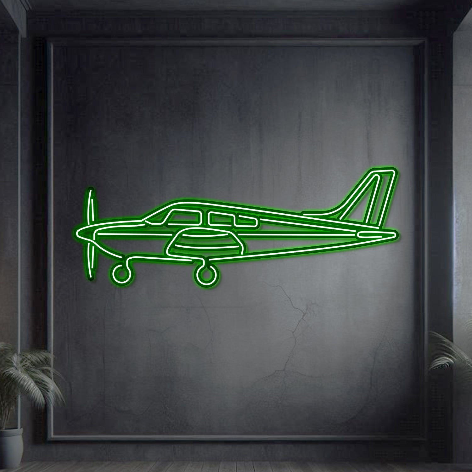 Archer LX Metall-Neon Flugzeug Wandkunst - NCN0013