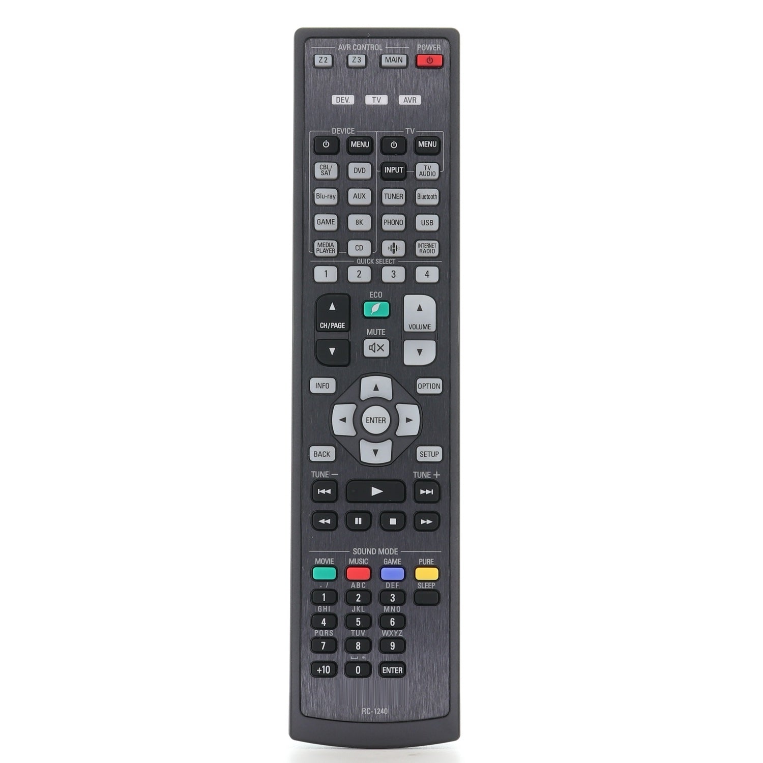 Denon RC-1240 A/V Receiver Remote Control | AVRX4700H | AVRX6700H - 30701027700AS