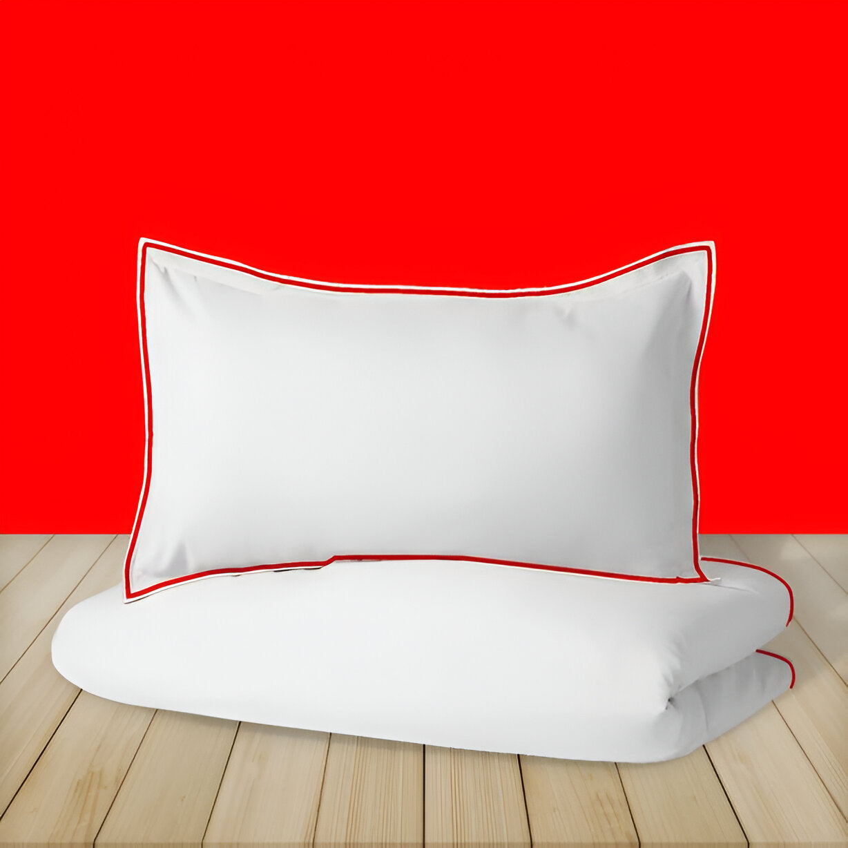 400TC Embroidery Cotton Sateen Solid Duvet Cover Set