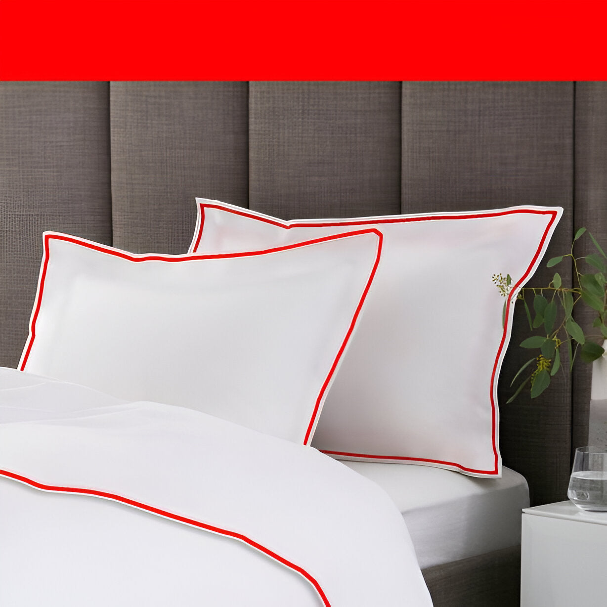 400TC Embroidery Cotton Sateen Solid Duvet Cover Set