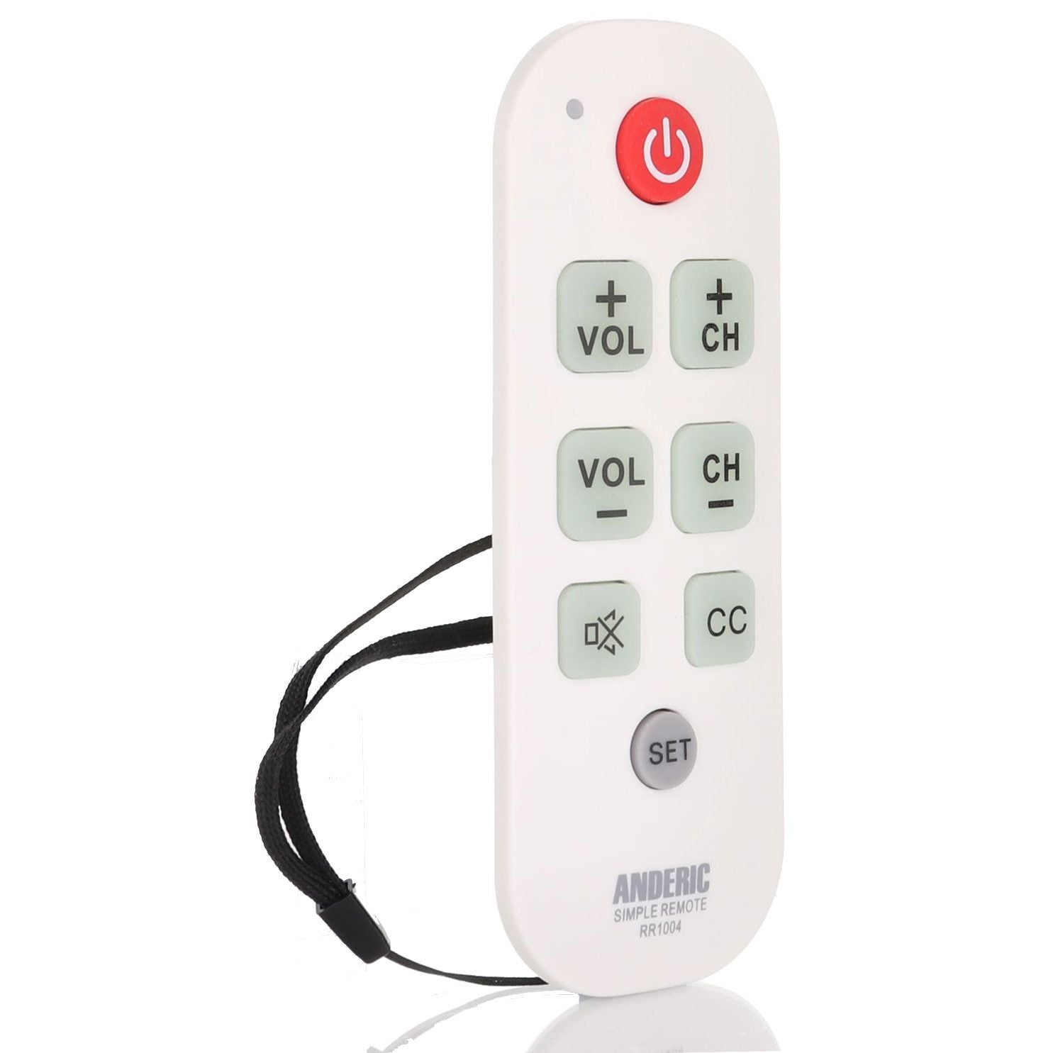 Anderic RR1004 Simple Big Button 1-Device TV Universal Remote Control