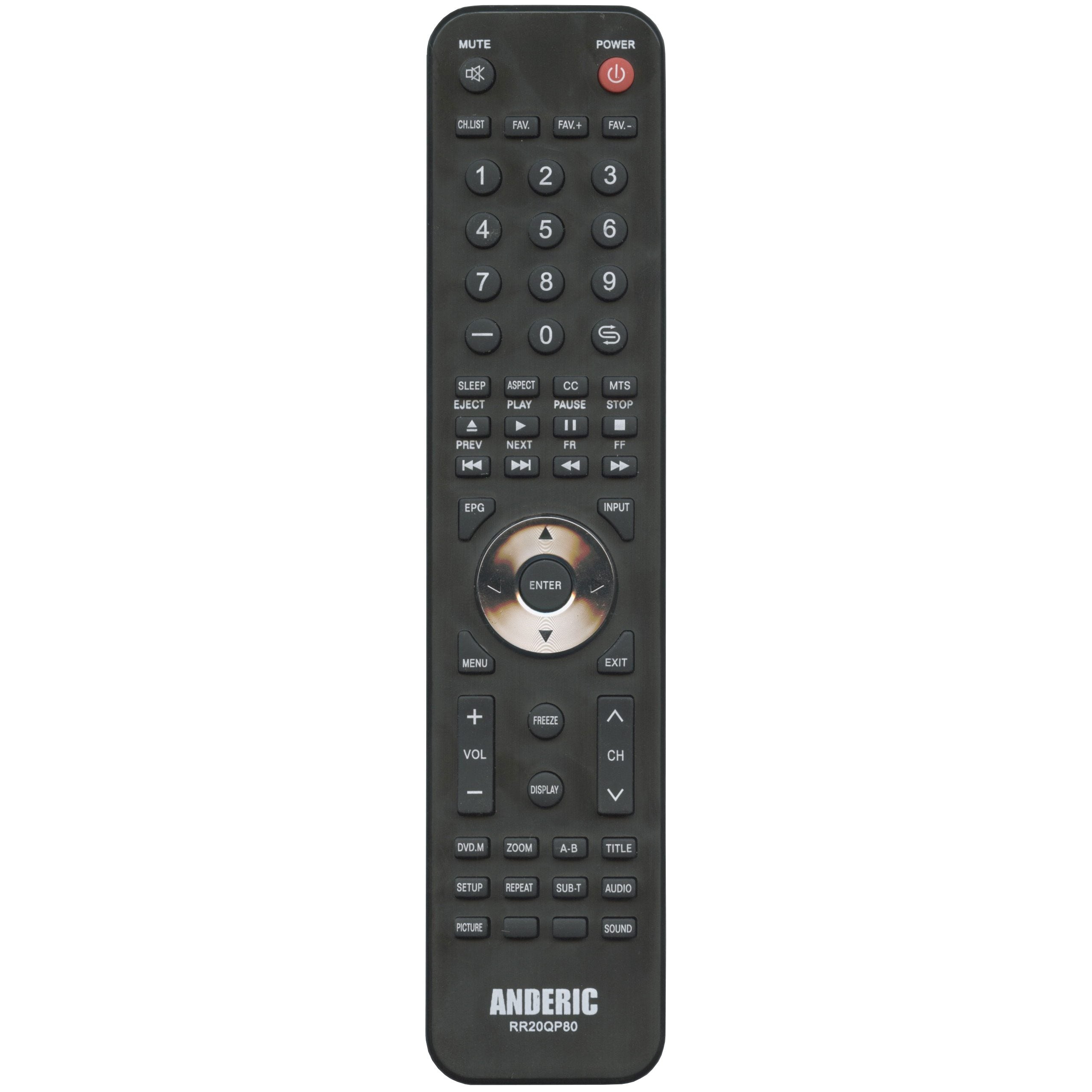 Anderic RR20QP80 Replacement TV/DVD Remote Control for RCA RE20QP80 and RE20QP28