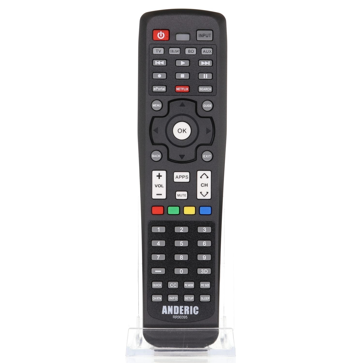 Anderic RR90395 Repalcement Smart TV Remote Control for Toshiba CT-90395 and Others