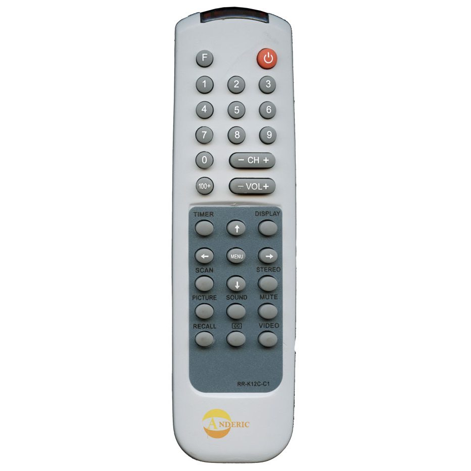 Anderic RRK12CC1 Replacement TV Remote Control for Apex | K12BC2, K12CC1, K12BC1, K12LC1, K12BC11