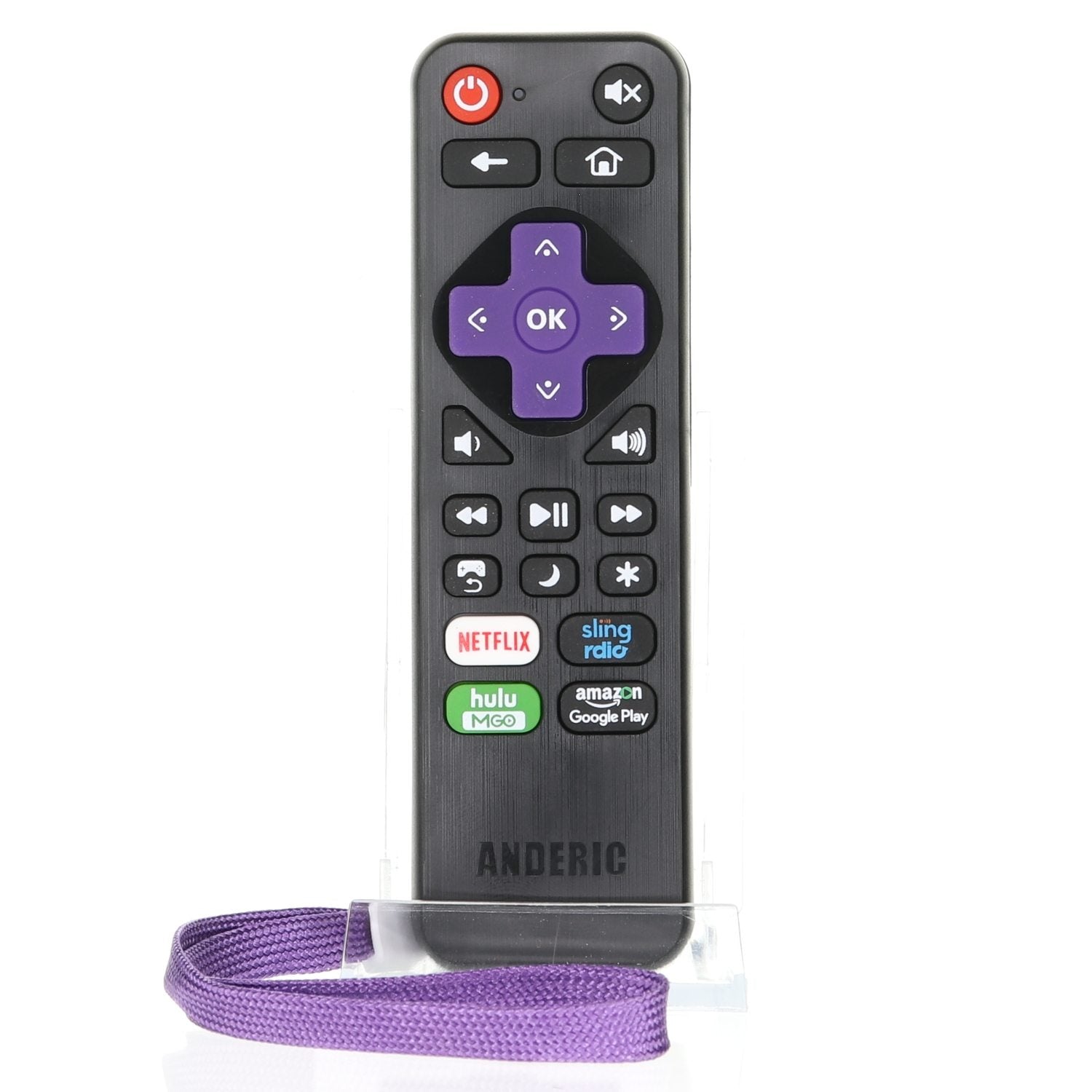 Anderic RRLC16.2 Universal Remote control with Learning for Sharp Roku-Enabled TVs | LC-RCRUS-16