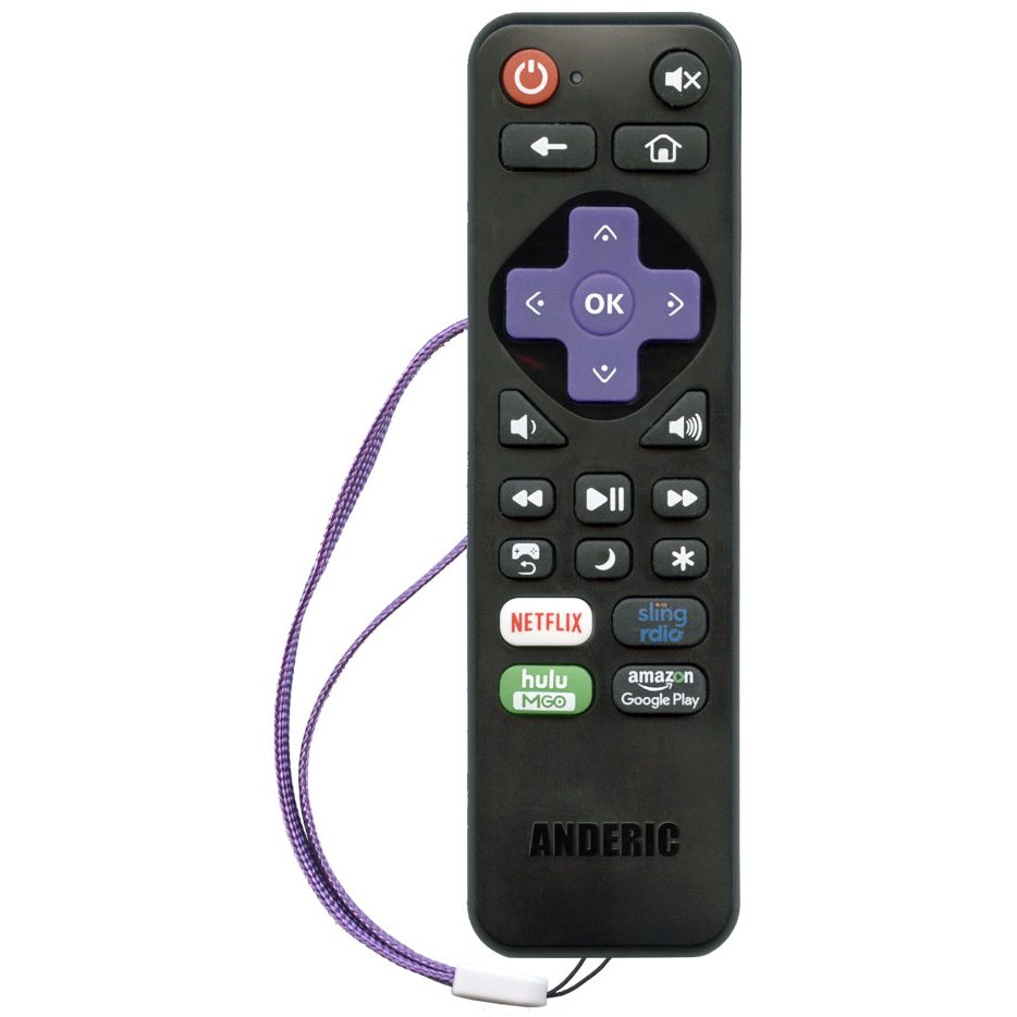 Anderic RRLC16.2 Universal Remote control with Learning for Sharp Roku-Enabled TVs | LC-RCRUS-16