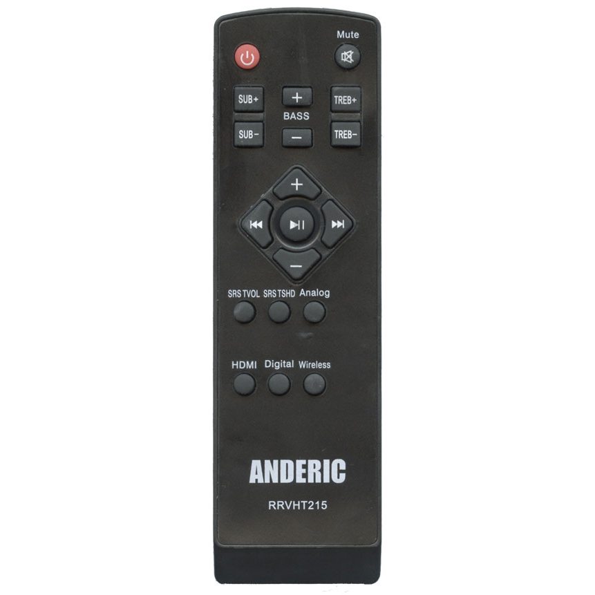 Anderic RRVHT215 Sound Bar Remote Control for Vizio VHT210, VHT510, VHT215, and Others