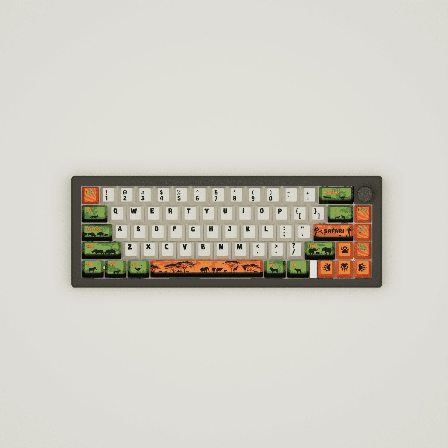 Safari Design Keycaps and Mechanical Keyboard