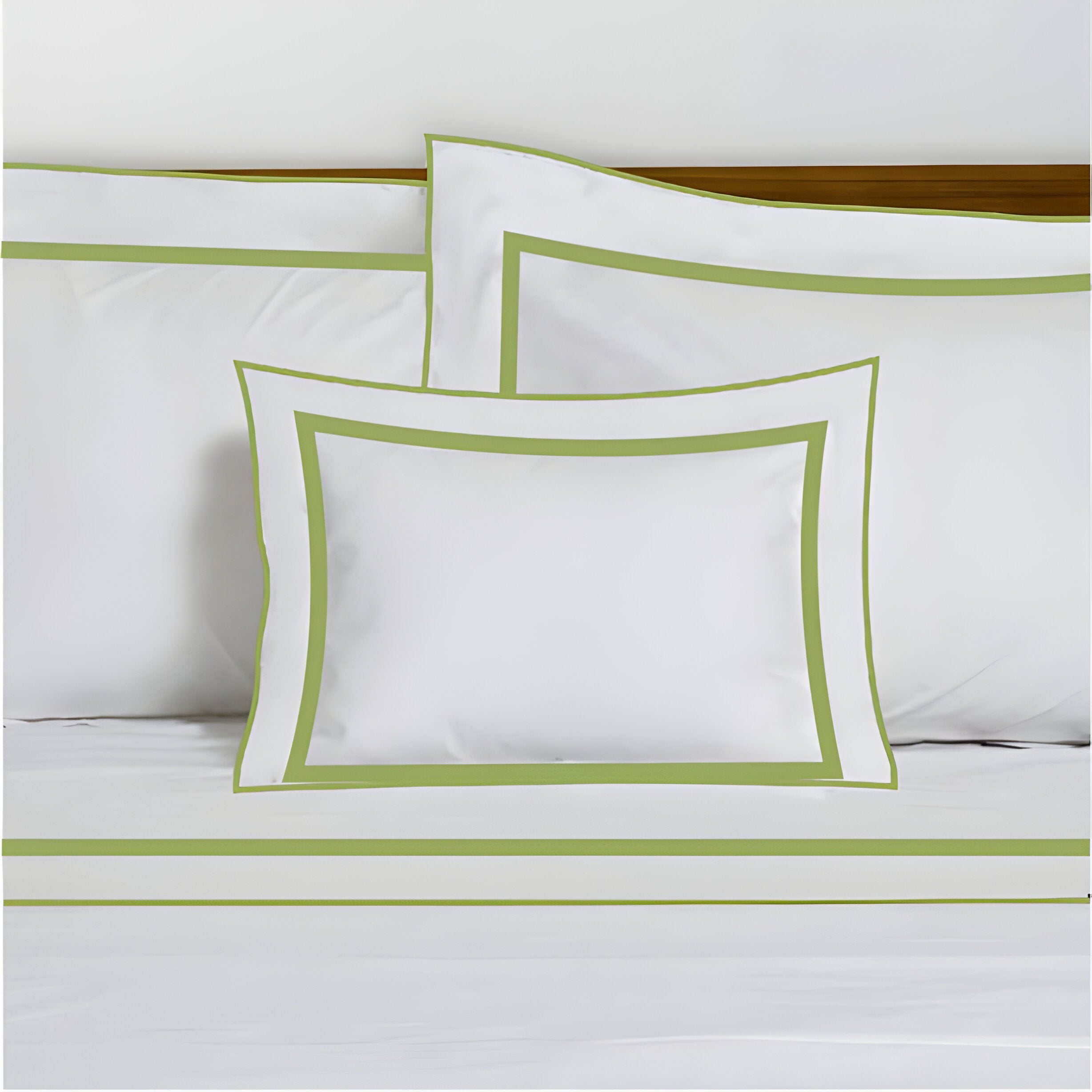 400TC Embroidery & Border Cotton Sateen Solid Duvet Cover Set