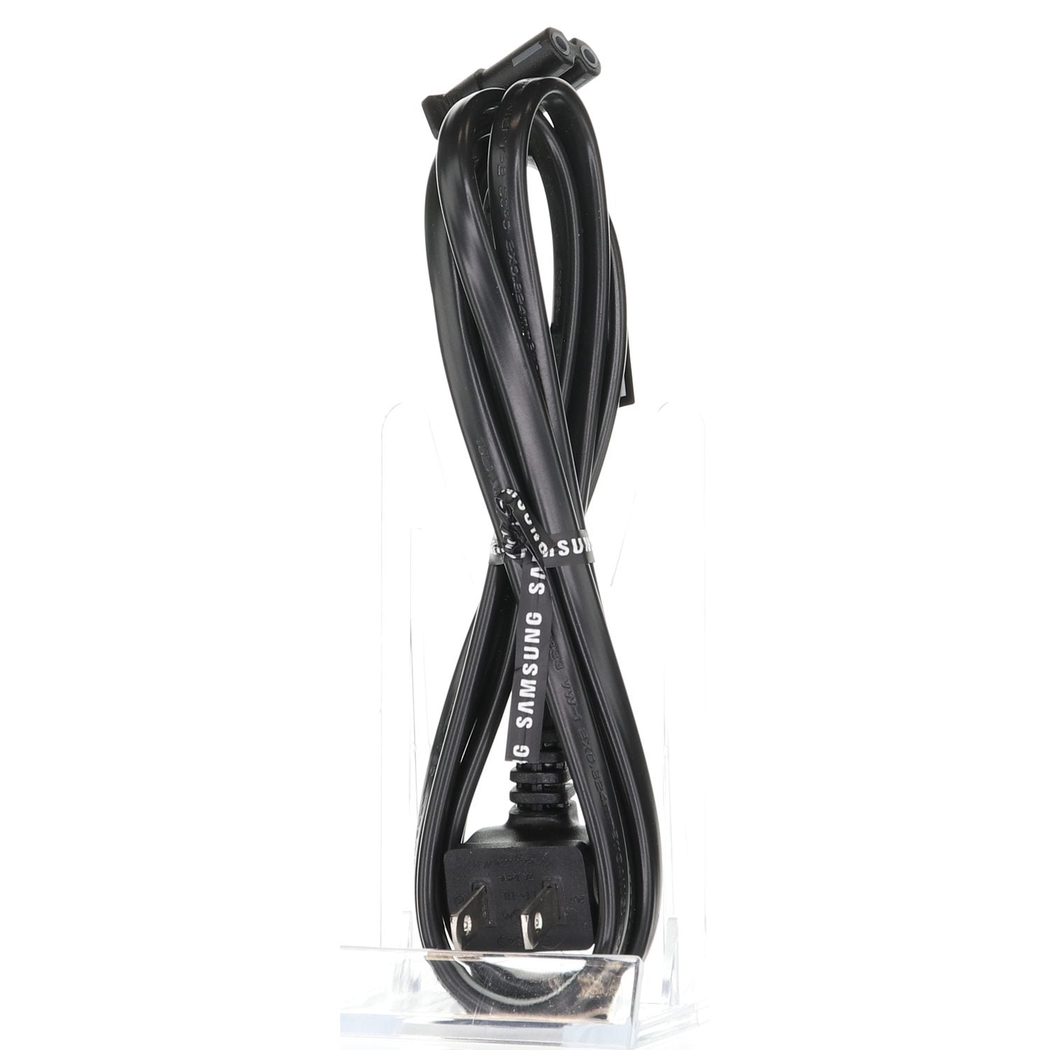 Samsung TV Netzkabel | rechtwinklige C7-Buchse auf rechtwinkligen 2-poligen Stecker | nicht polarisiert - 3903-000853