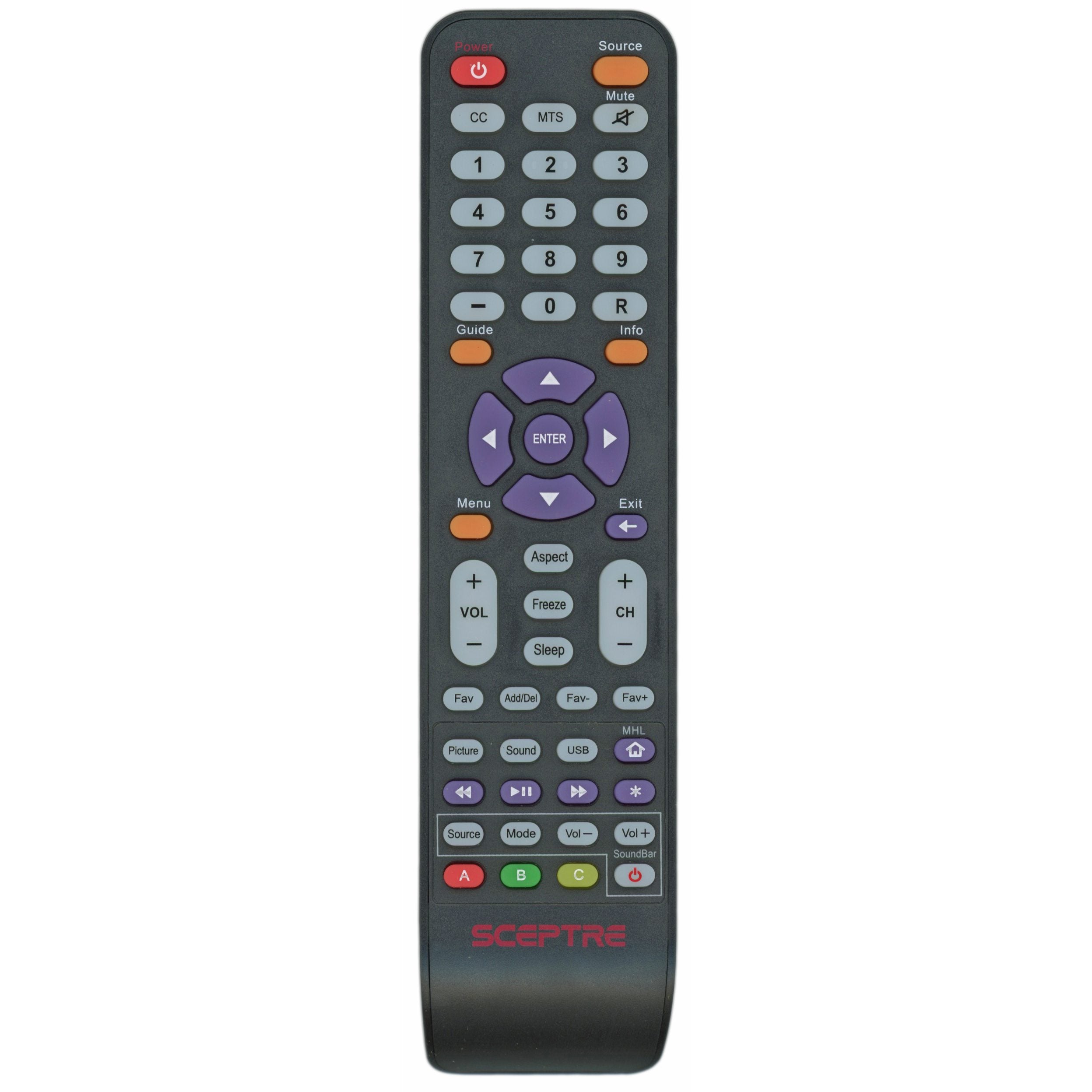 Sceptre 142021270009C OEM TV Remote Control | X405BV-FHDR |