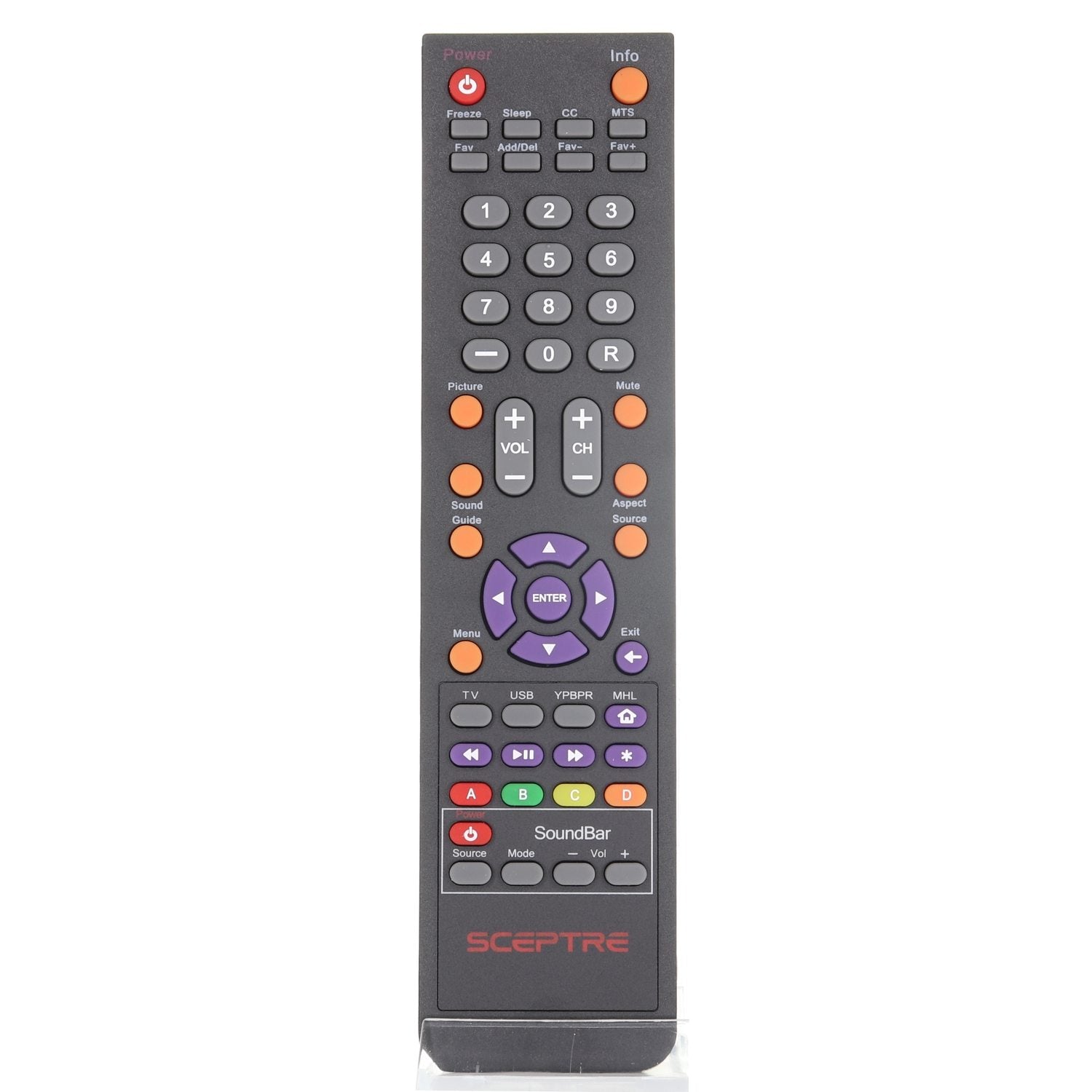 Sceptre E325BV DVD + Sound Bar Combo TV Remote Control - 142022370010C
