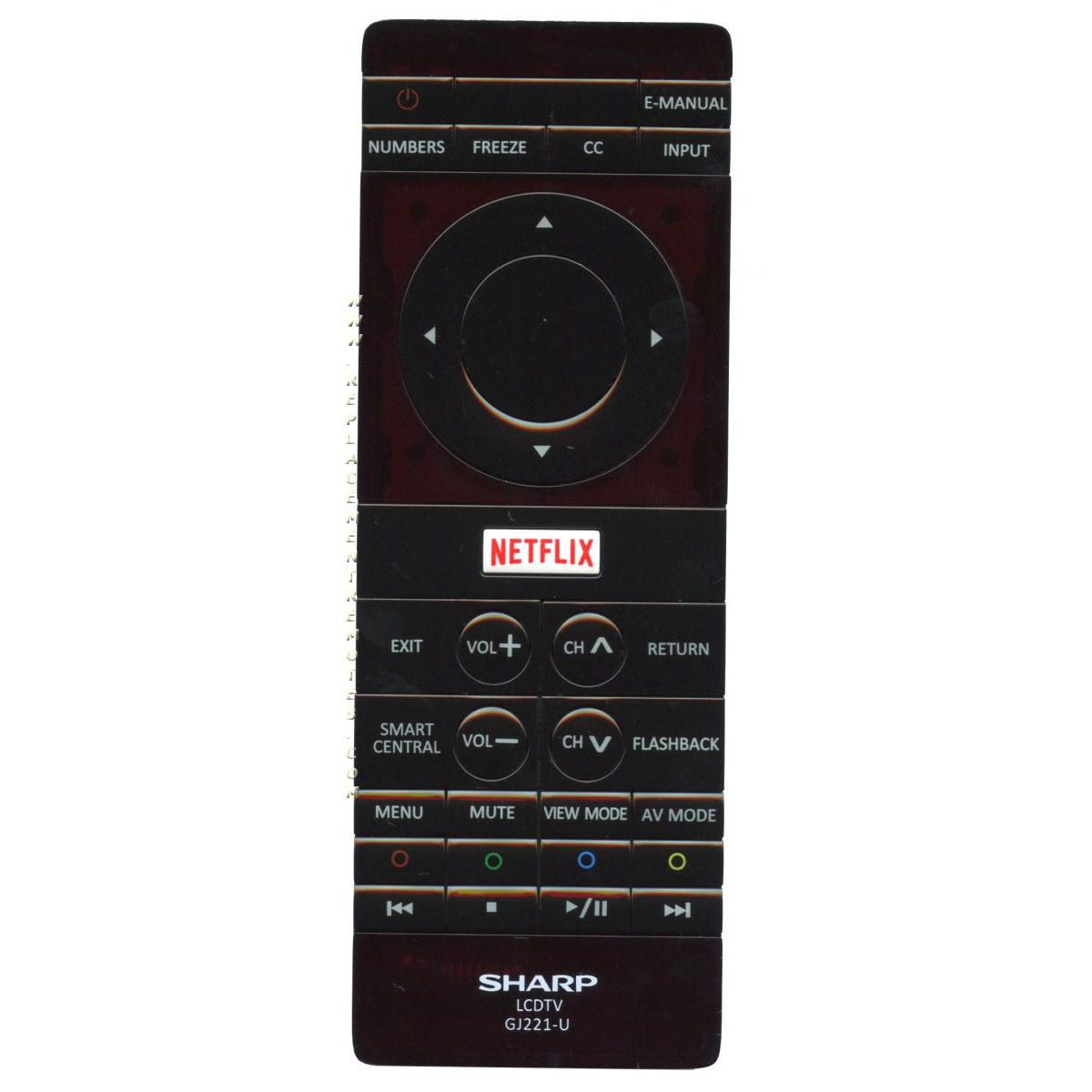 Sharp GJ221U TV Remote Control | Netflix | Smart TV - 9LE098003063230