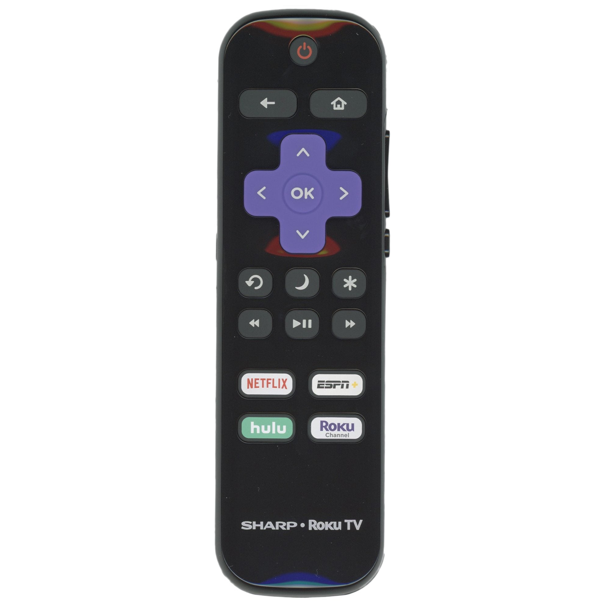 Sharp LC-RCRUS-21 ROKU TV Remote Control | 2020 | Netflix | ESPN+ | Hulu | Roku Channel - LCRCRUS21