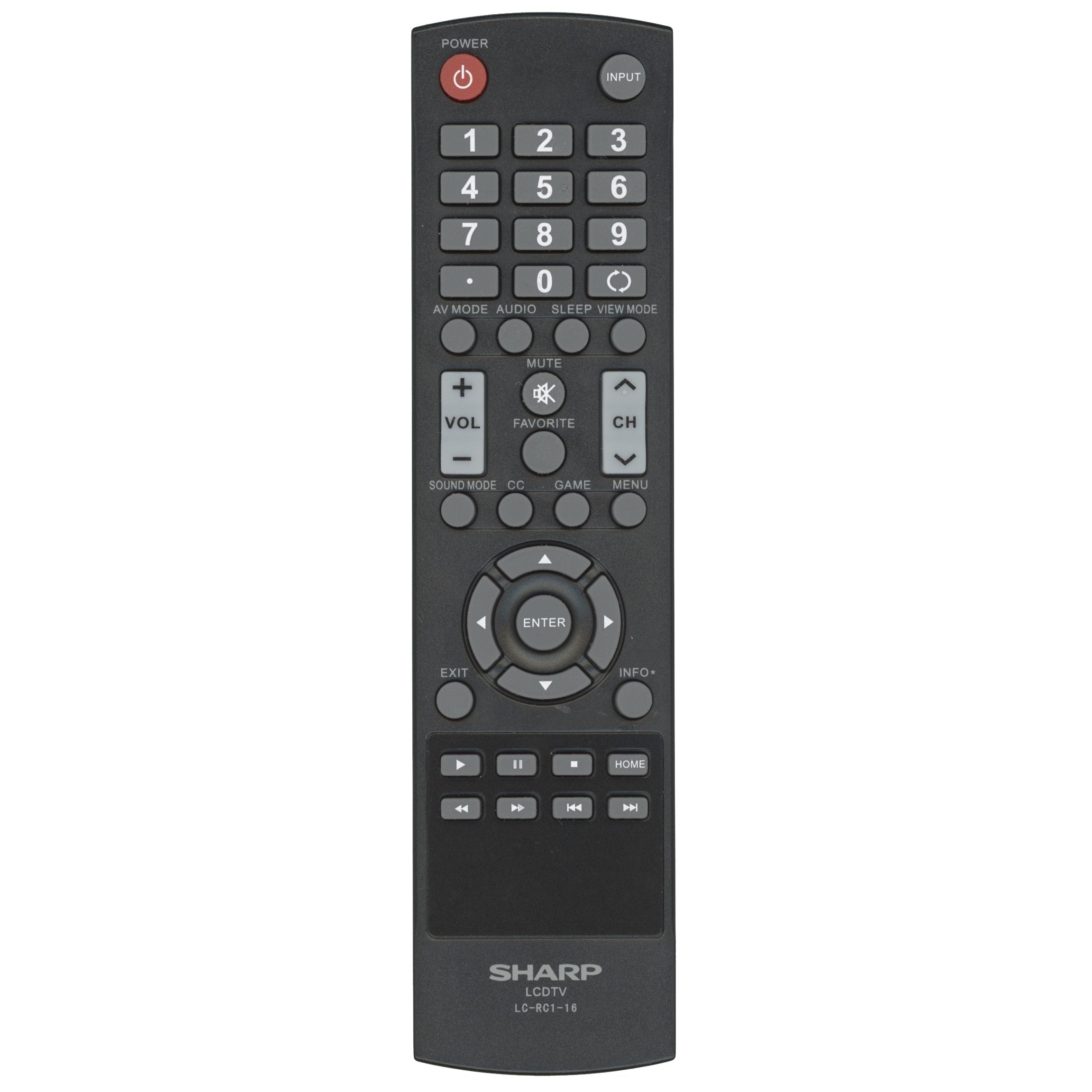 Sharp LCRC116 TV Remote Control | LC-RC1-16