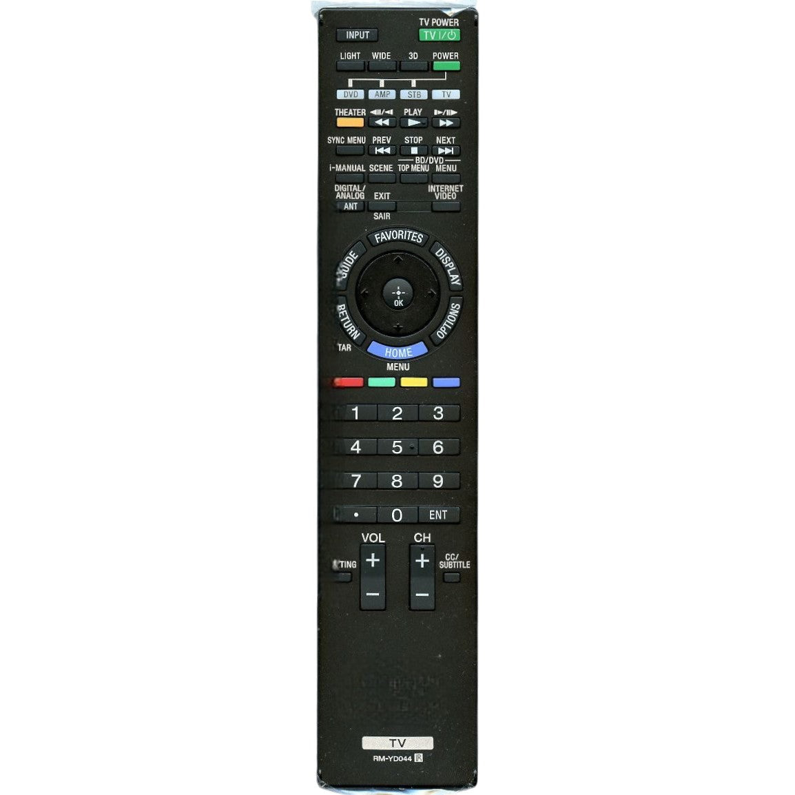 Sony RM-YD044 TV Remote Control - RMYD044