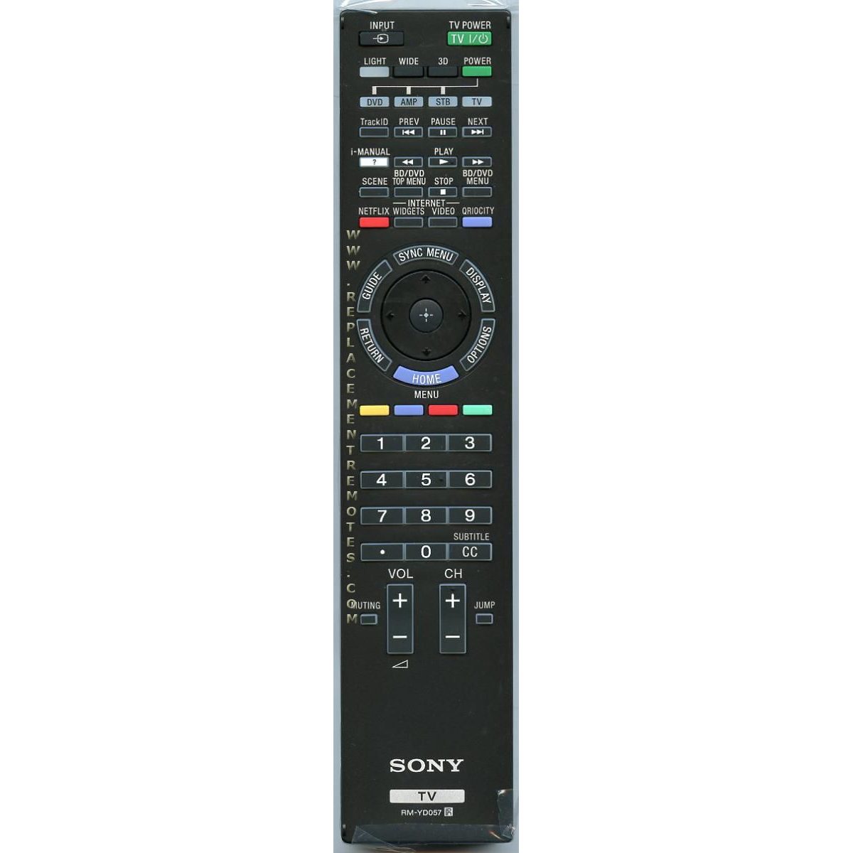 Sony RM-YD057 TV Remote Control - RMYD057