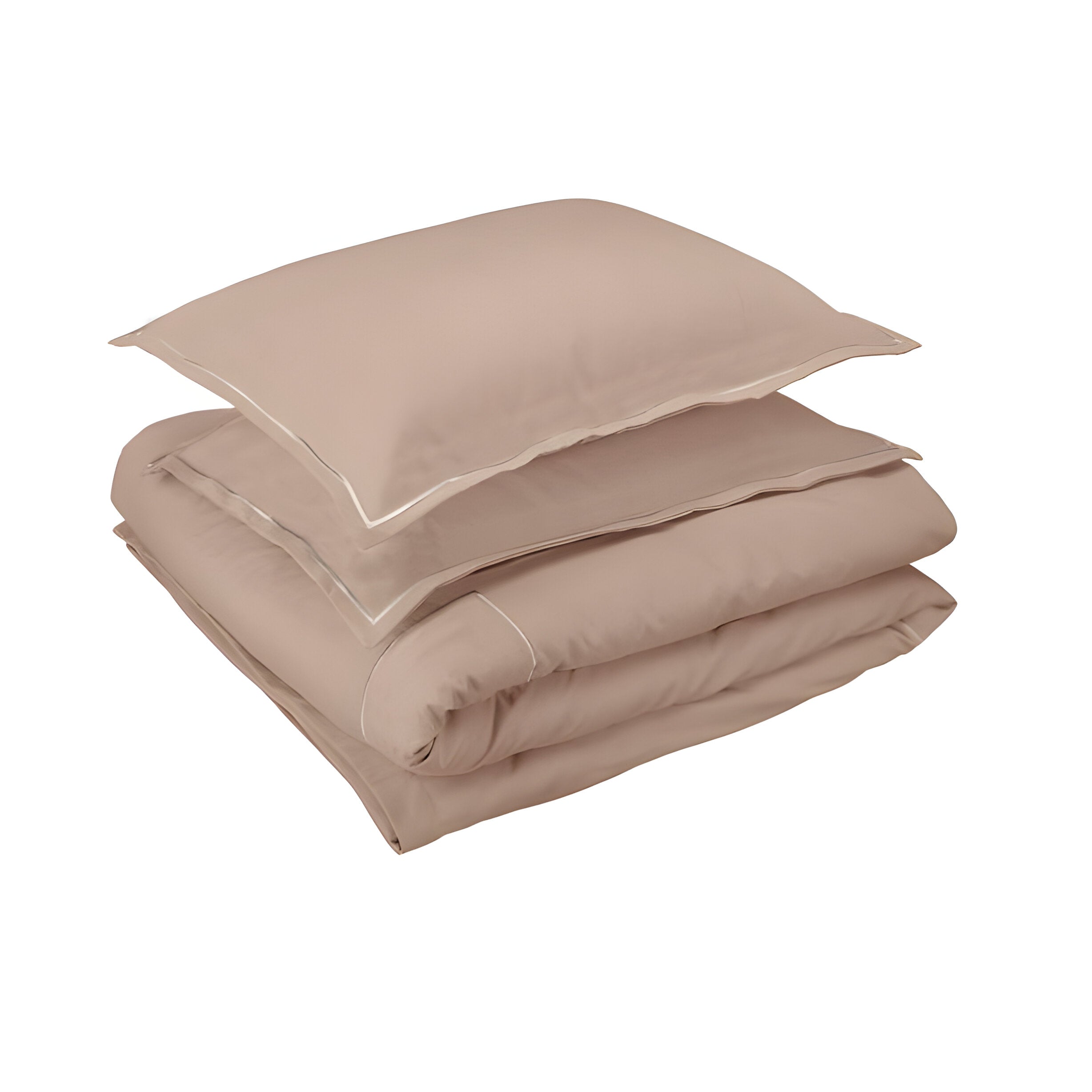 400TC Cotton Luxurious Single Embroidery Sateen Solid Duvet Cover Set