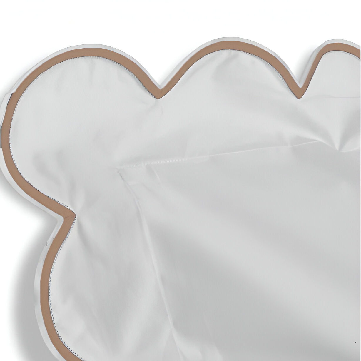 400TC Cotton Scallop Embroidery Sateen Solid Duvet Cover Set