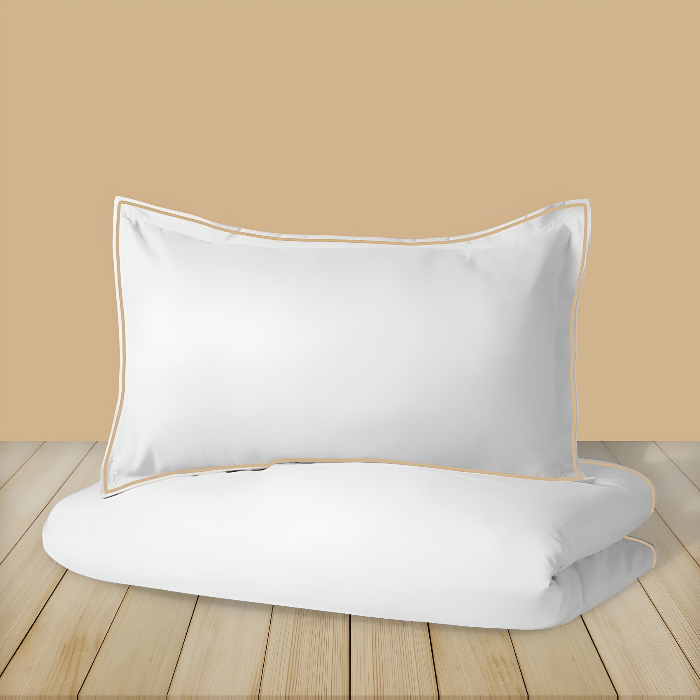 400TC Embroidery Cotton Sateen Solid Duvet Cover Set