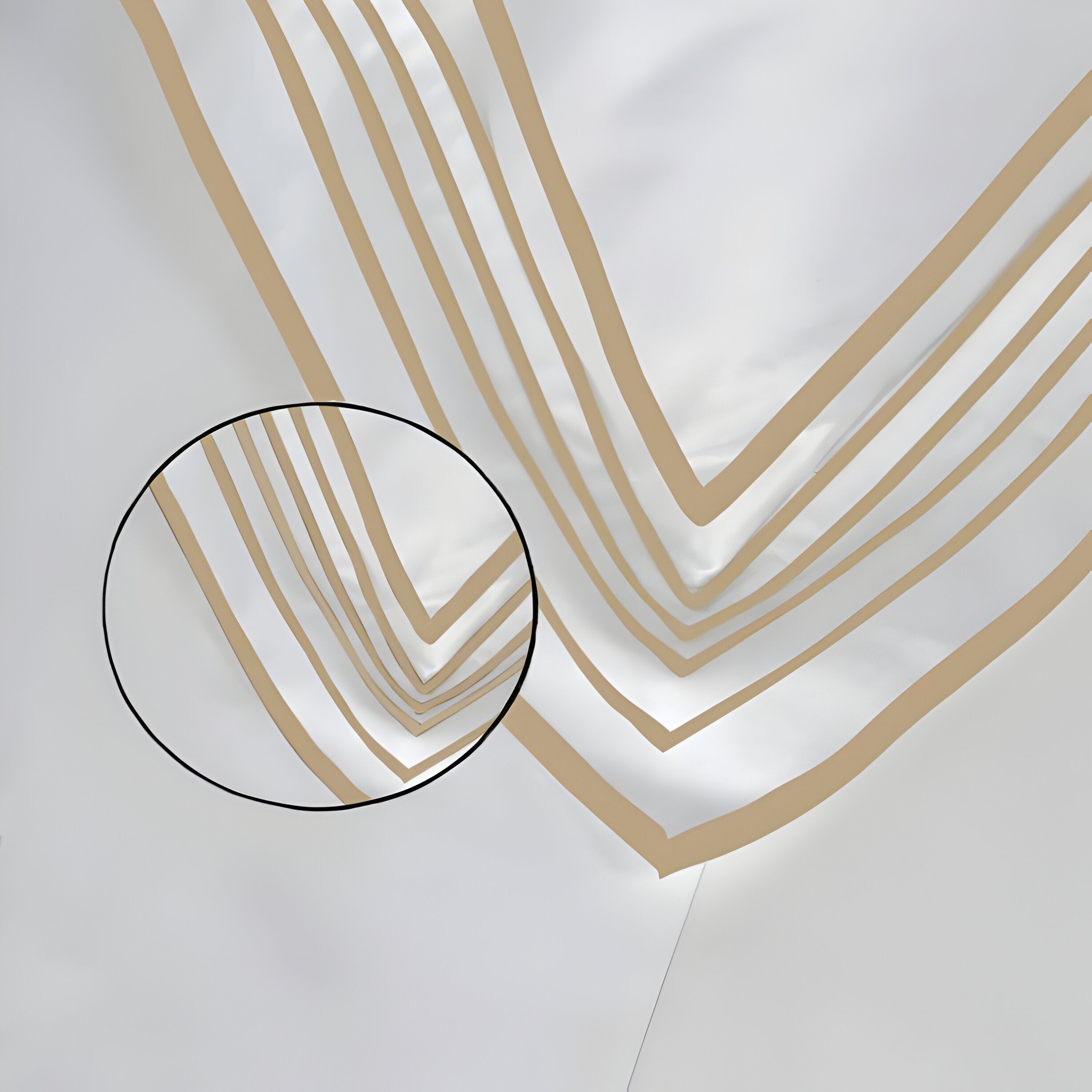 Smart Border 400TC Cotton Embroidery Sateen Solid Duvet Cover Set