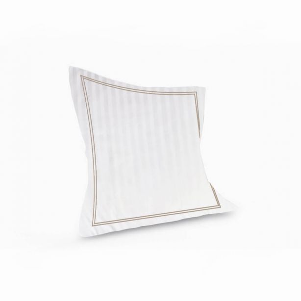 400TC Cotton Double Edge Embroidery Sateen Stripe Duvet Cover Set
