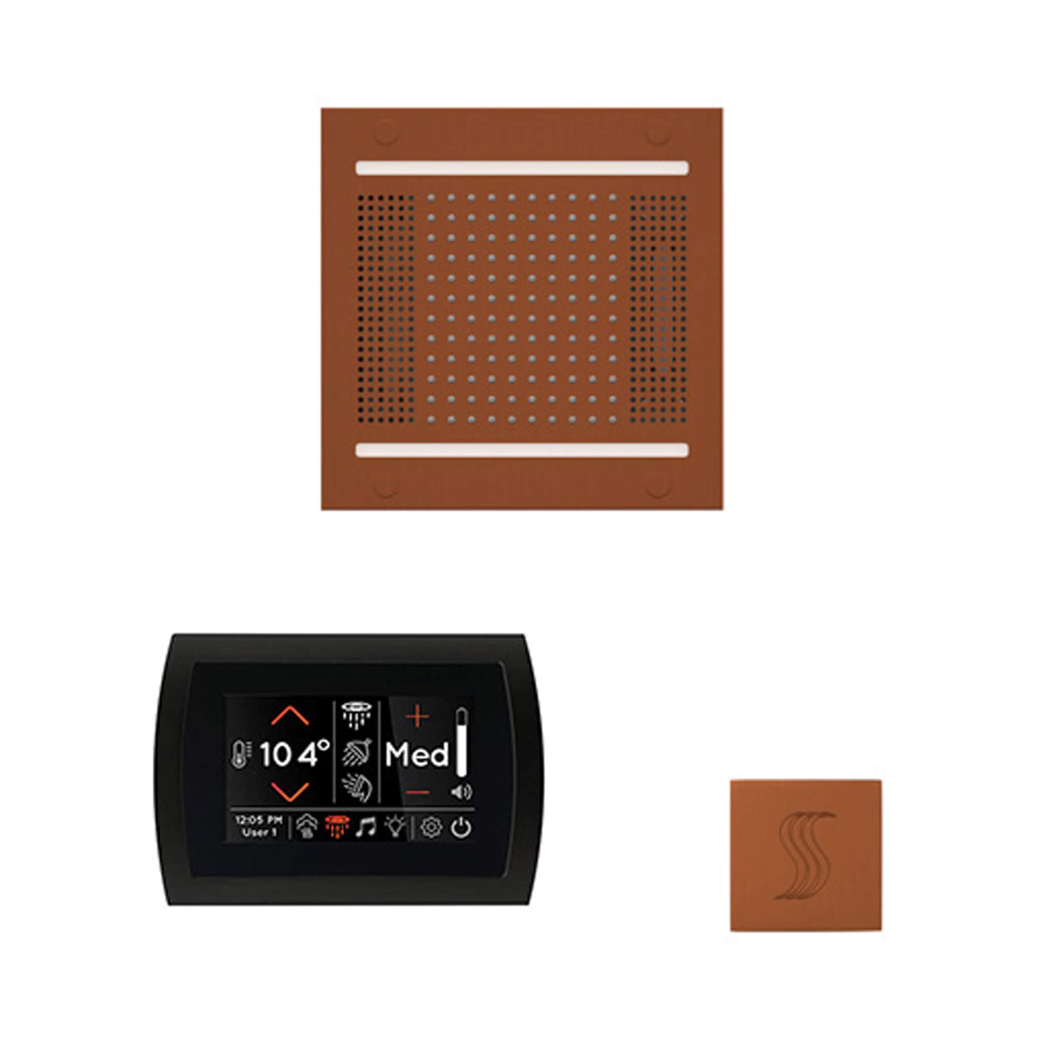 ThermaSol SignaTouch 5-Inch Display Steam Control Package With HydroVive Rainhead (SAK12821)