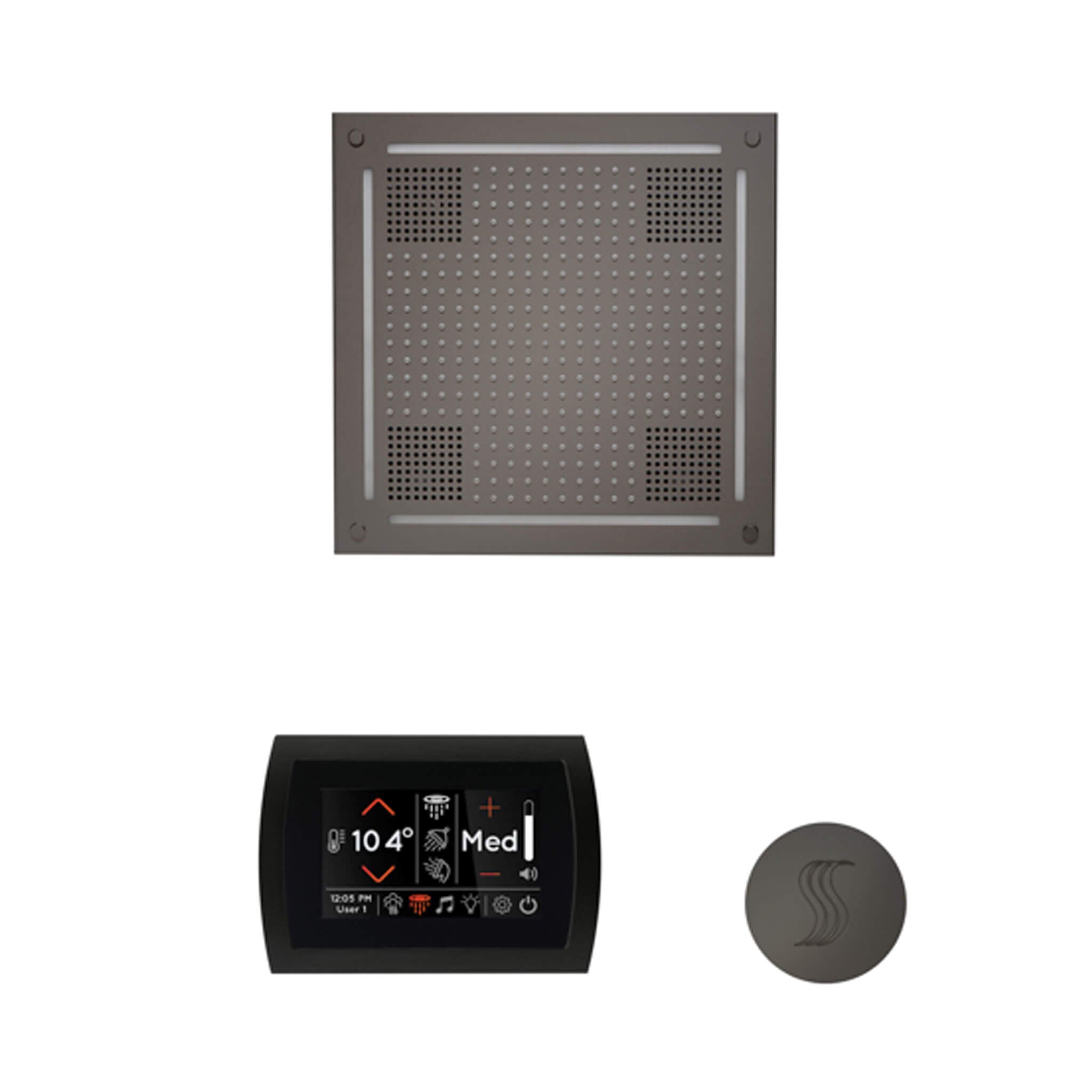 ThermaSol SignaTouch 5-Inch Display Steam Control Package With HydroVive Rainhead (SAK12821)