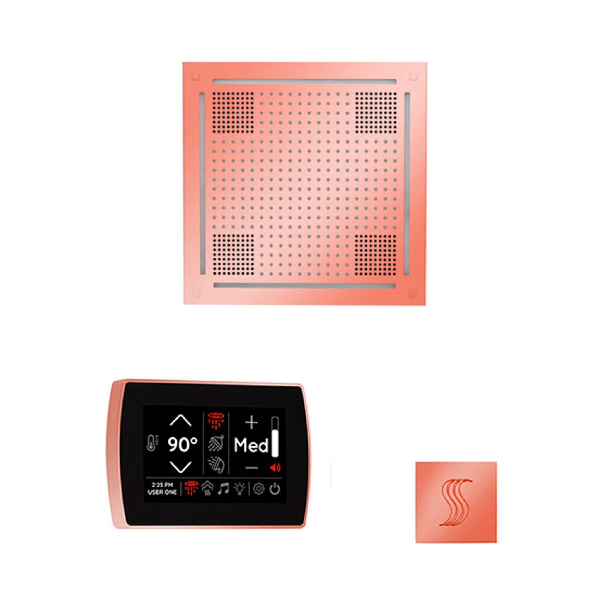 ThermaSol SignaTouch 5-Inch Display Steam Control Package With HydroVive Rainhead (SAK12821)