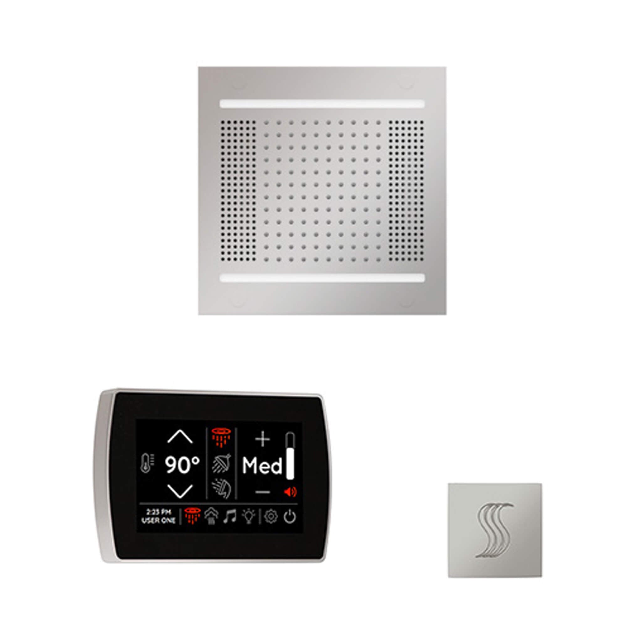 ThermaSol SignaTouch 5-Inch Display Steam Control Package With HydroVive Rainhead (SAK12821)