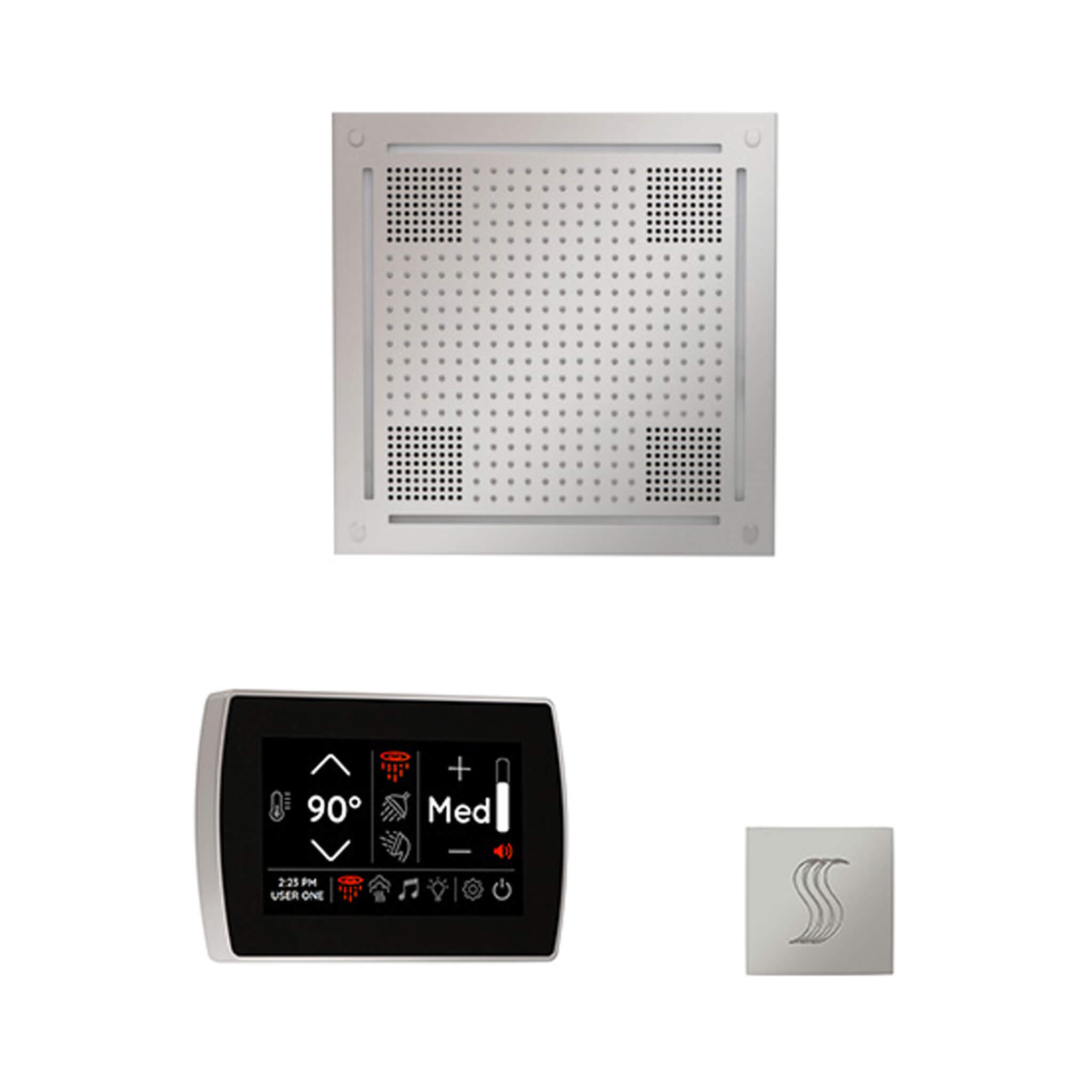 ThermaSol SignaTouch 5-Inch Display Steam Control Package With HydroVive Rainhead (SAK12821)
