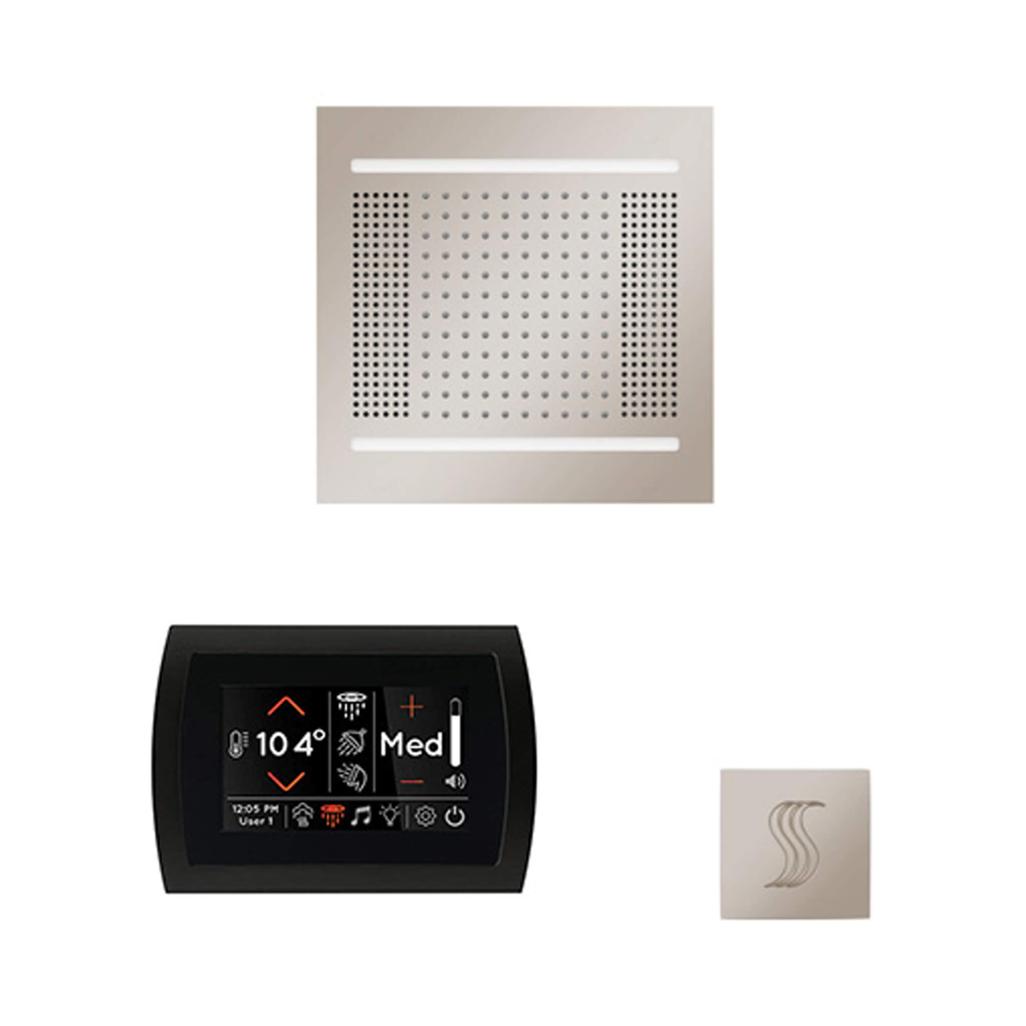 ThermaSol SignaTouch 5-Inch Display Steam Control Package With HydroVive Rainhead (SAK12821)