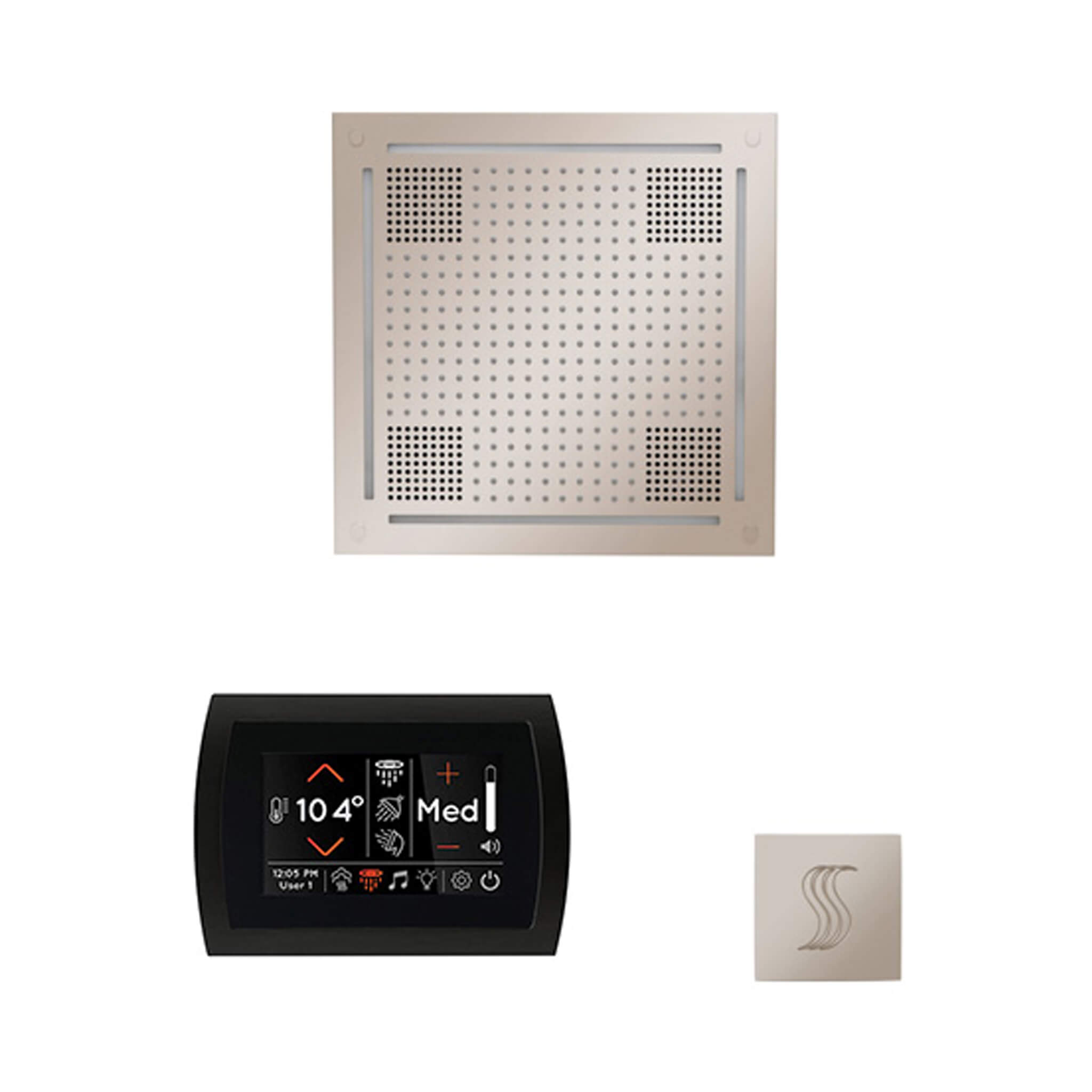 ThermaSol SignaTouch 5-Inch Display Steam Control Package With HydroVive Rainhead (SAK12821)
