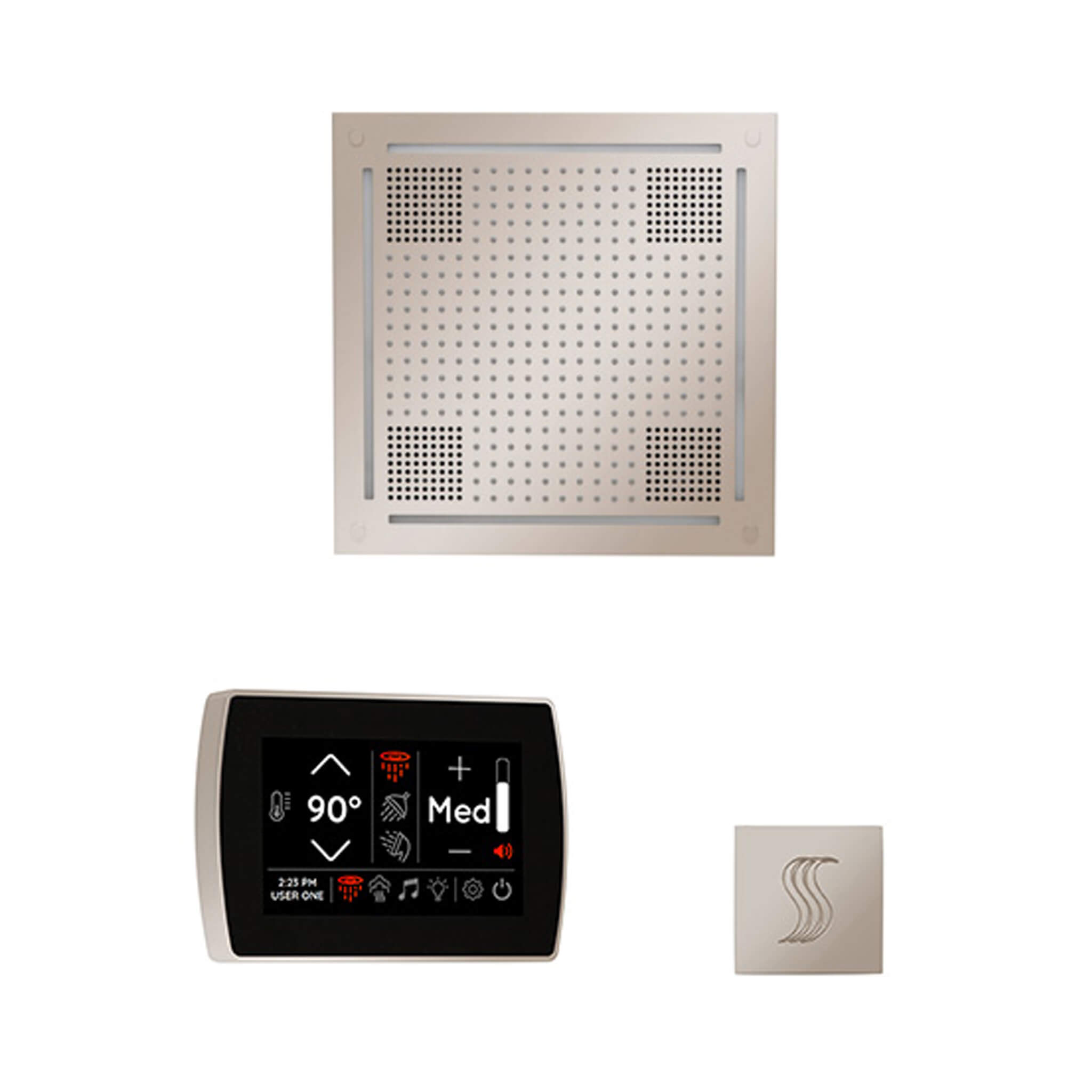 ThermaSol SignaTouch 5-Inch Display Steam Control Package With HydroVive Rainhead (SAK12821)