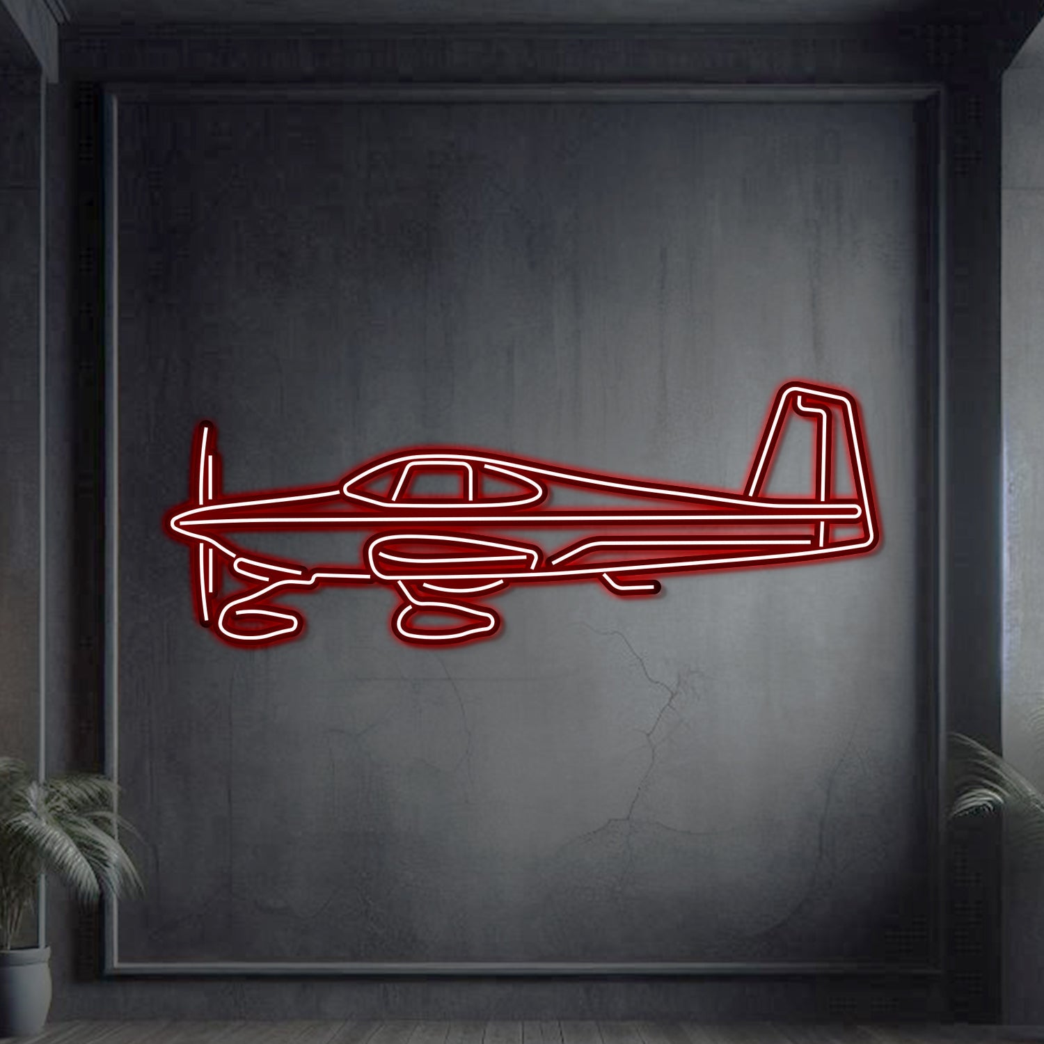 RV-10 Metall-Neonflugzeug-Wandkunst - NCN0060